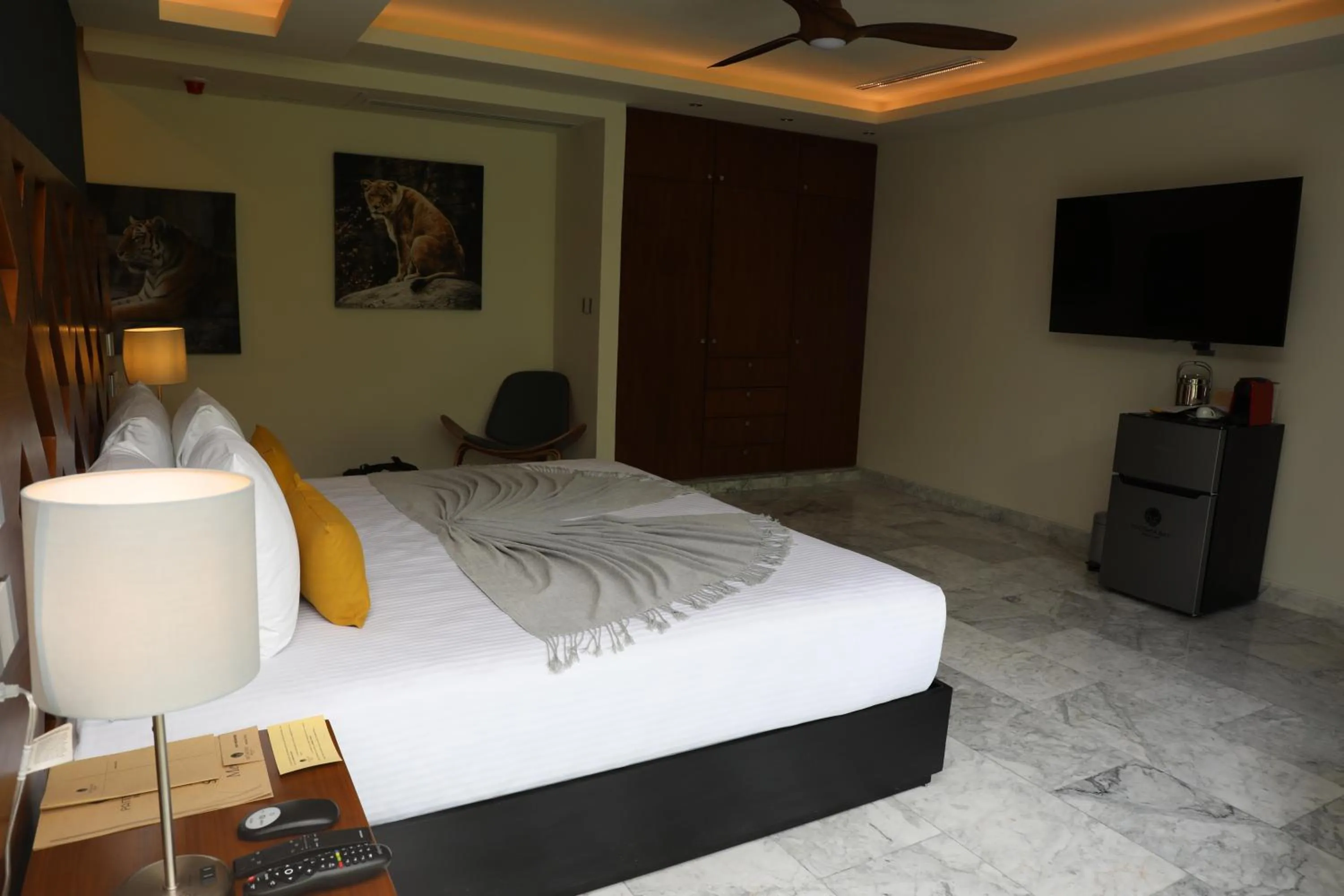 Bed in Panther Bay Boutique Hotel