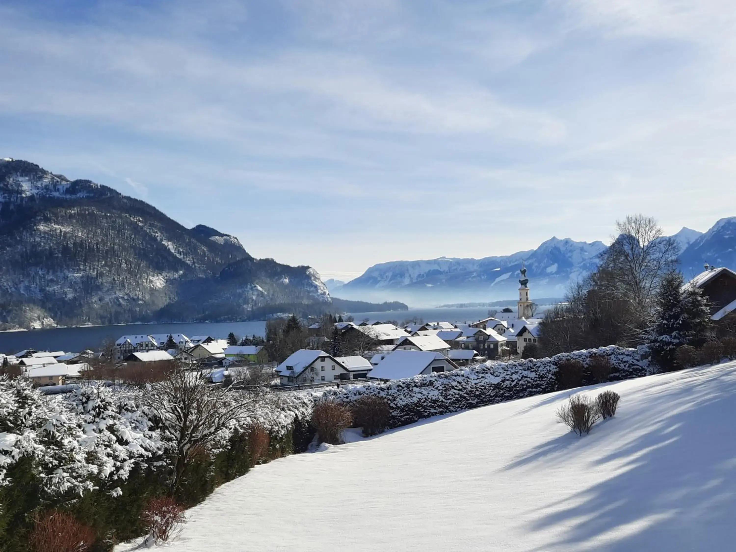 Lake view, Winter in Hotel Hollweger