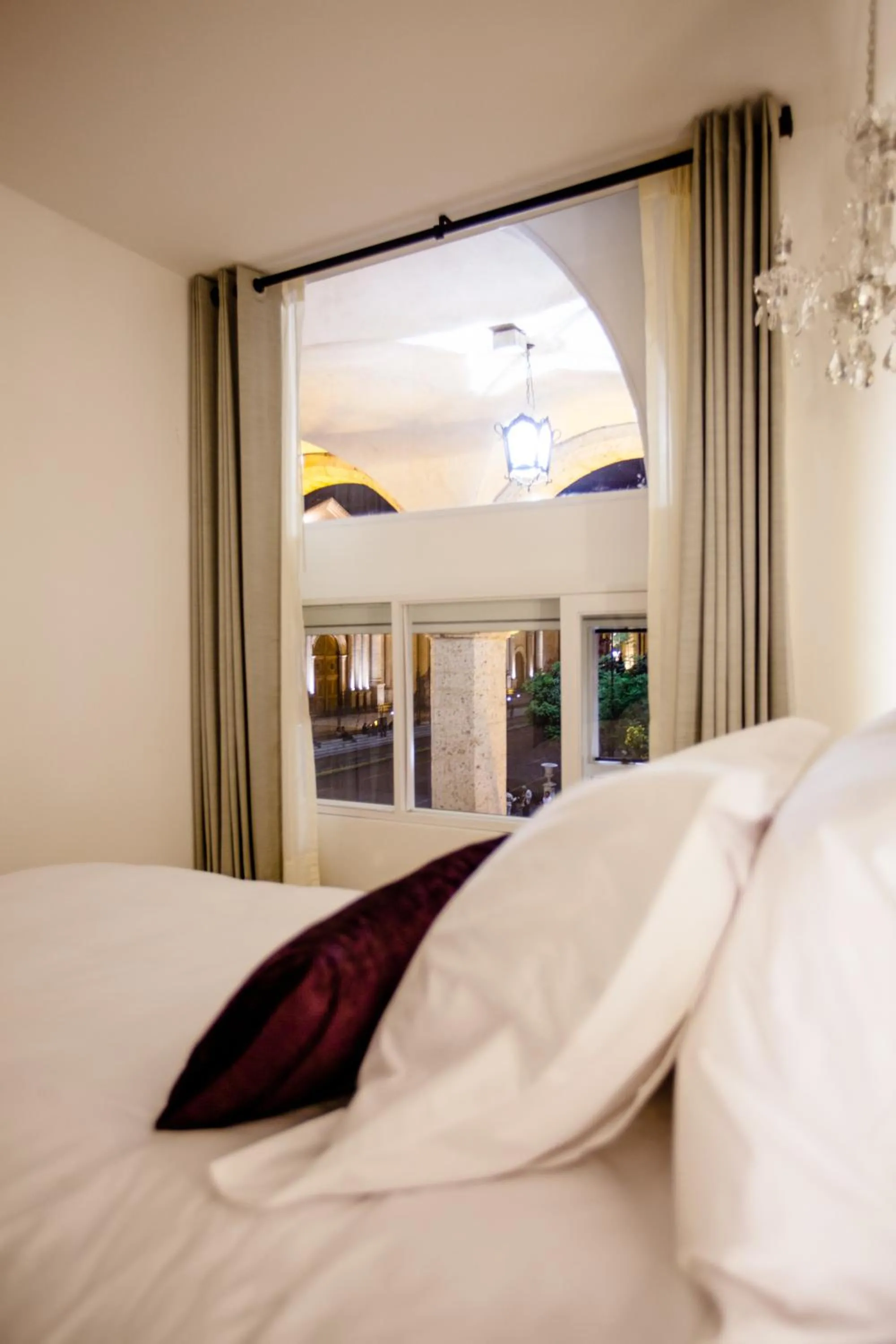 View (from property/room), Bed in La Plaza Arequipa Hotel Boutique