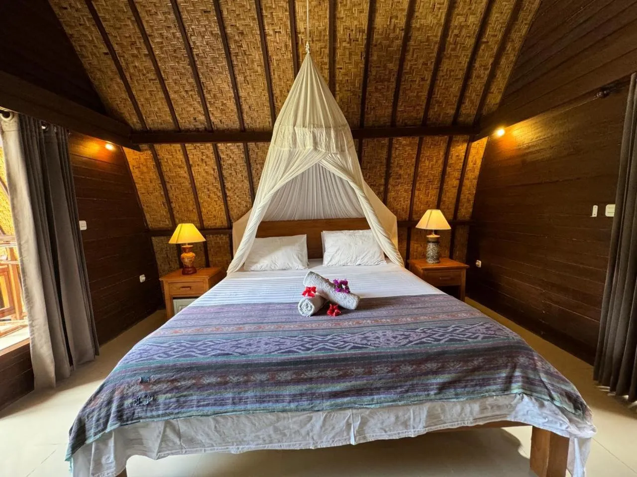 Bed in Sandy Beach Bungalows