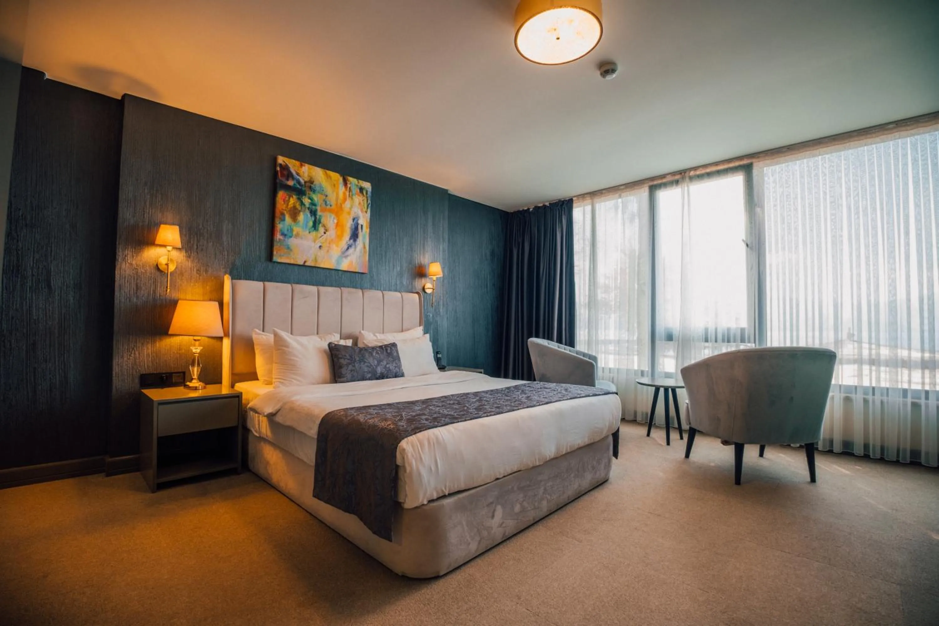 Bed in DELLAGO LUXURY HOTEL SAPANCA