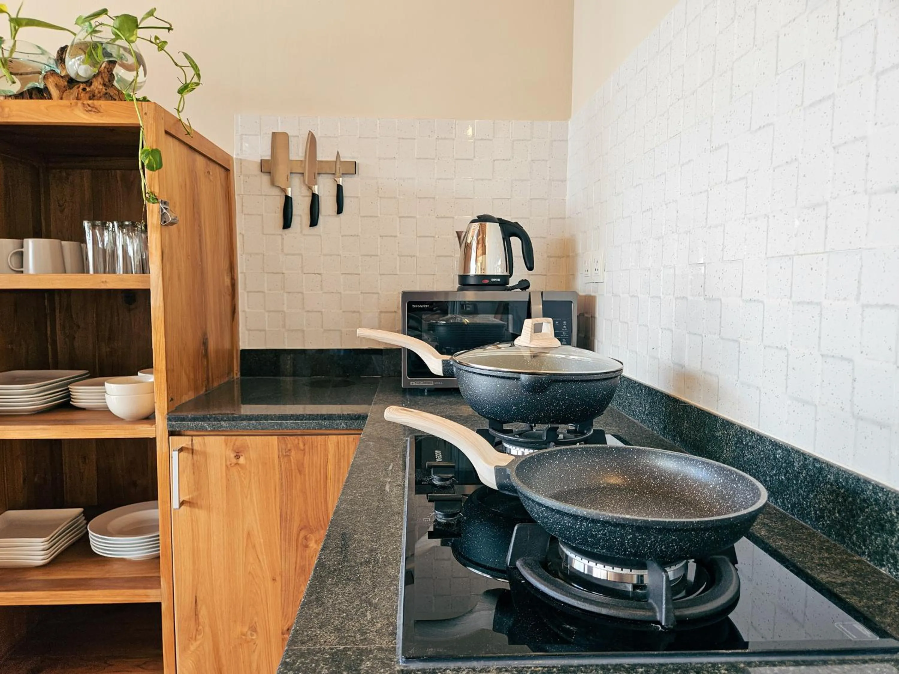 kitchen in Svarna Suites Seminyak