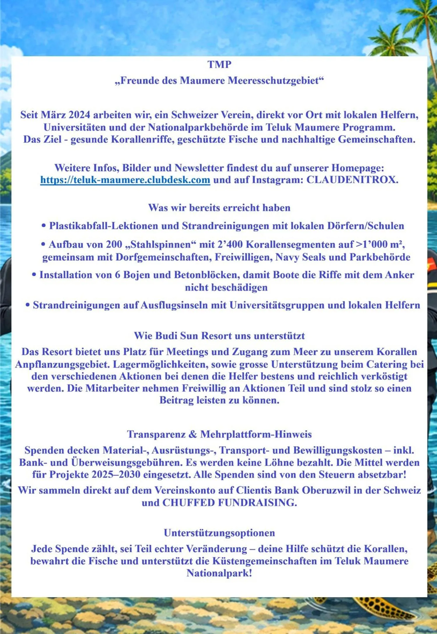 Area and facilities in Budi Sun Resort, Flores, Maumere - TMP Coral Reef Restoration Program