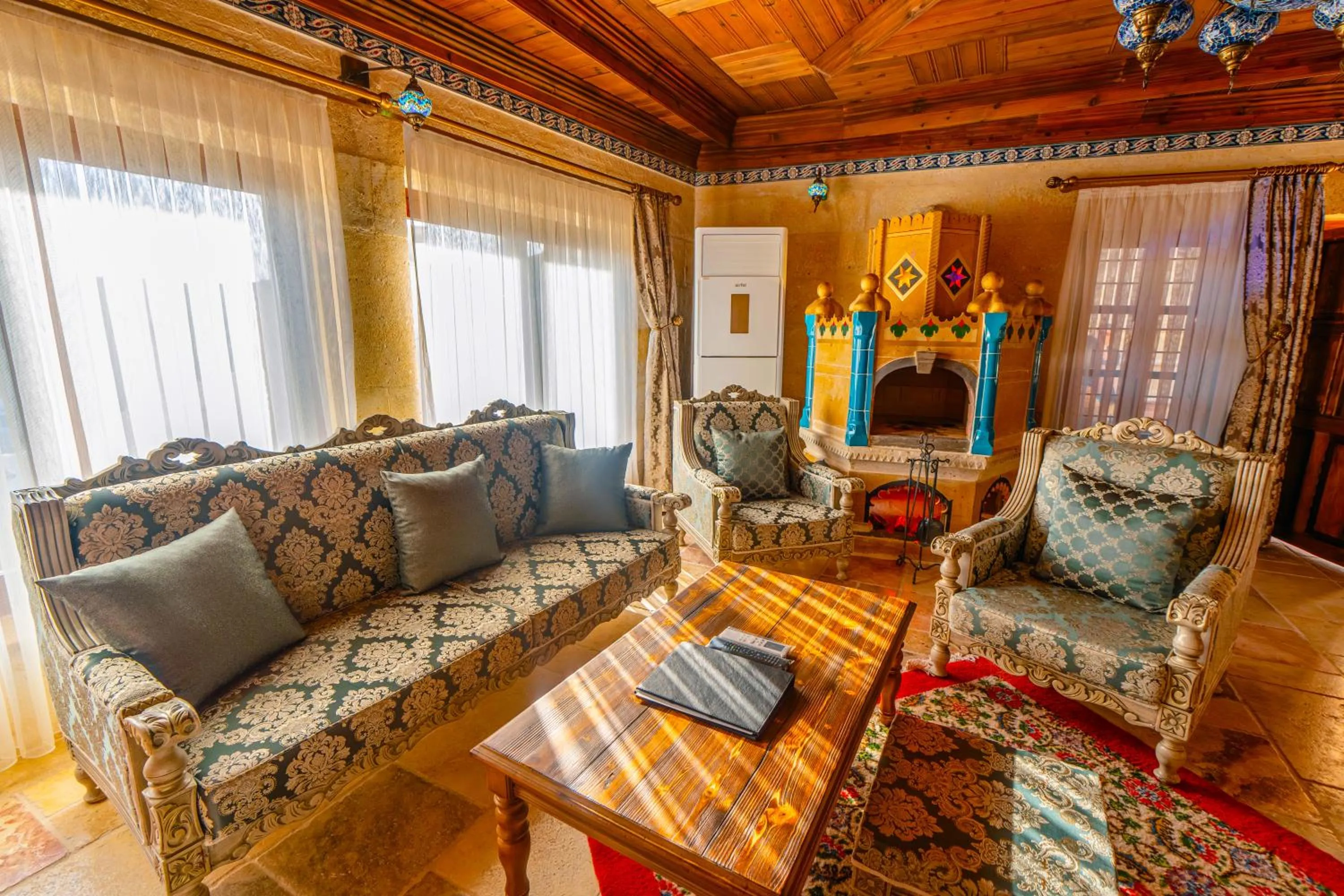 fireplace in Utopia Cave Cappadocia