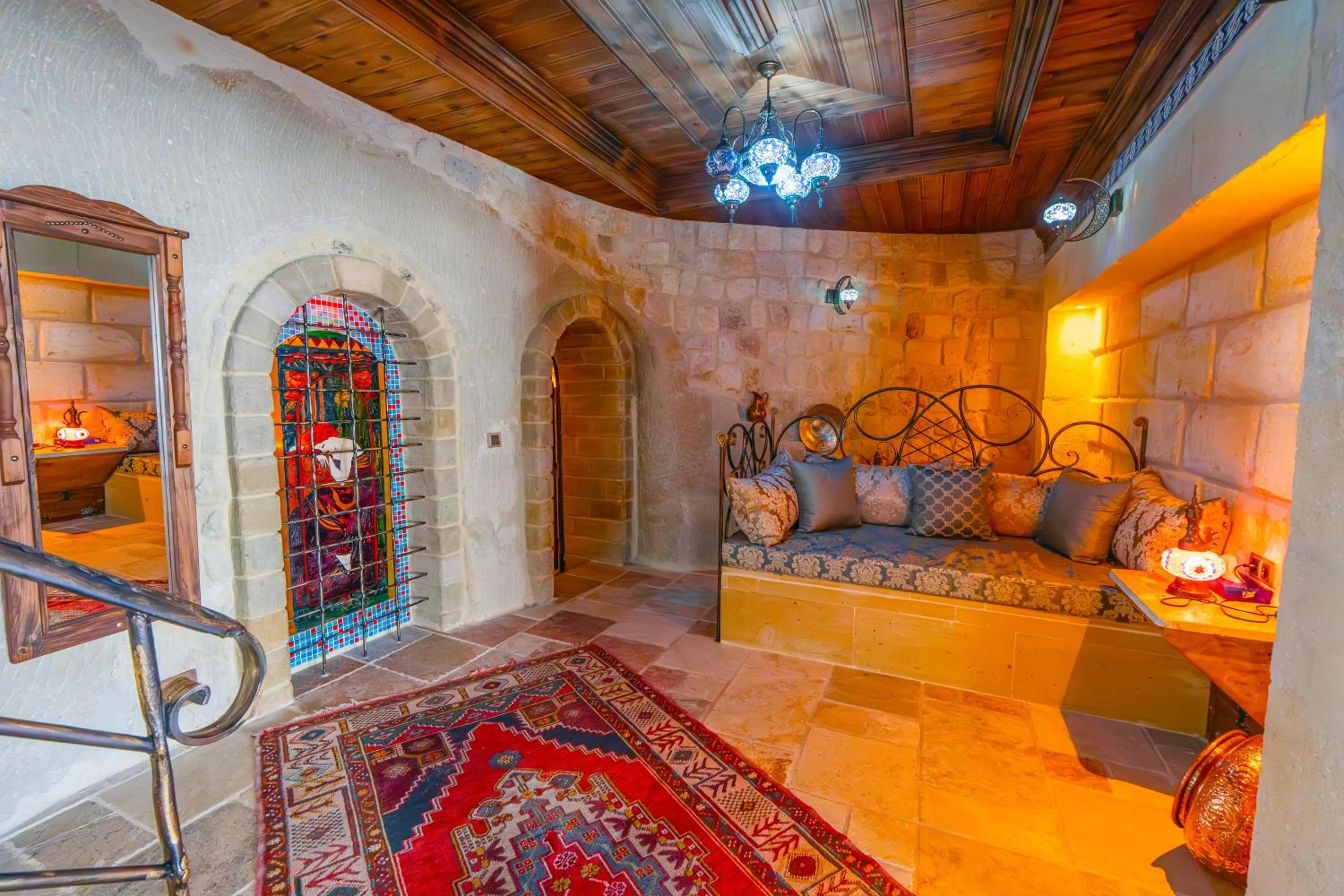 Bathroom, Bed in Utopia Cave Cappadocia