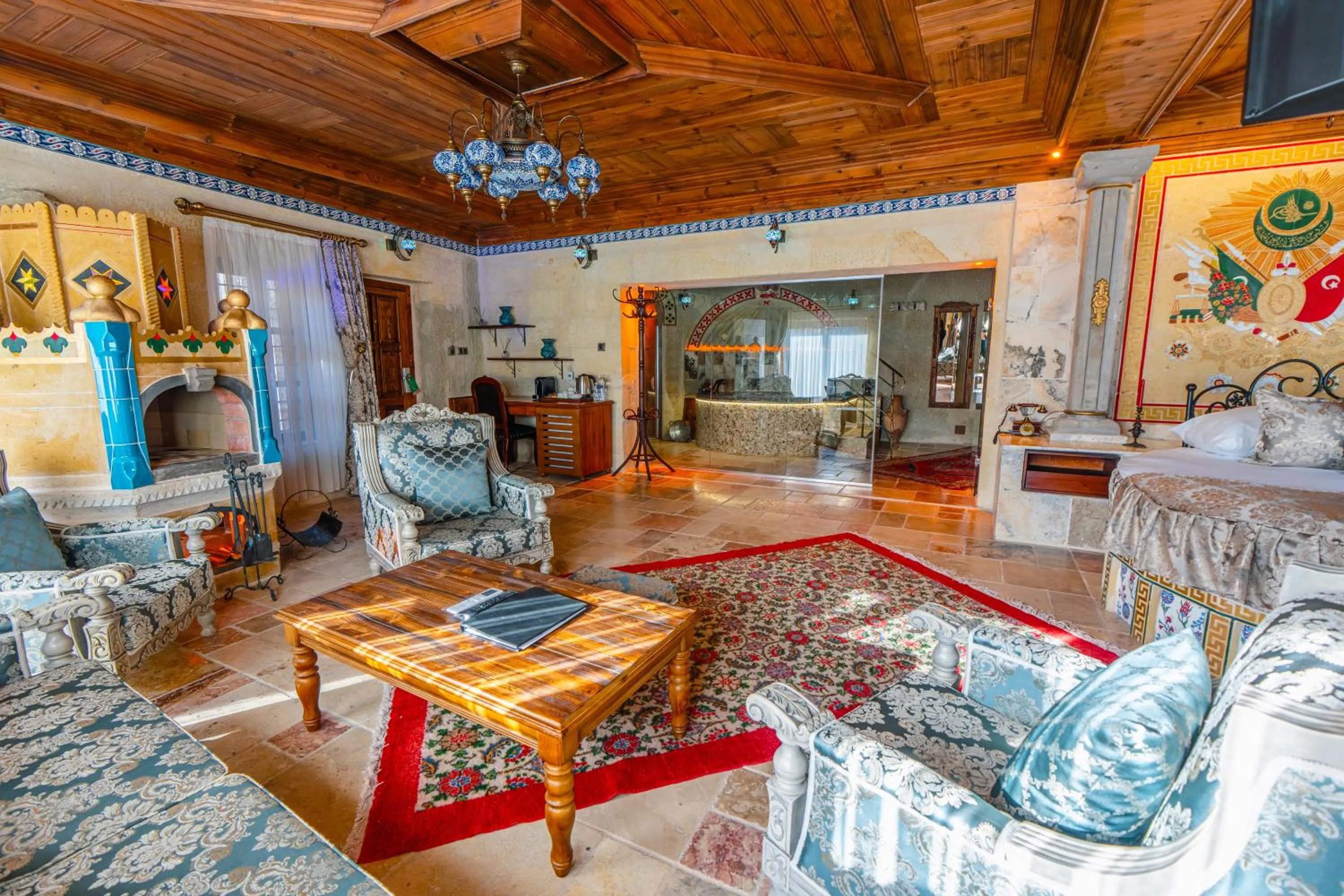 Seating area in Utopia Cave Cappadocia