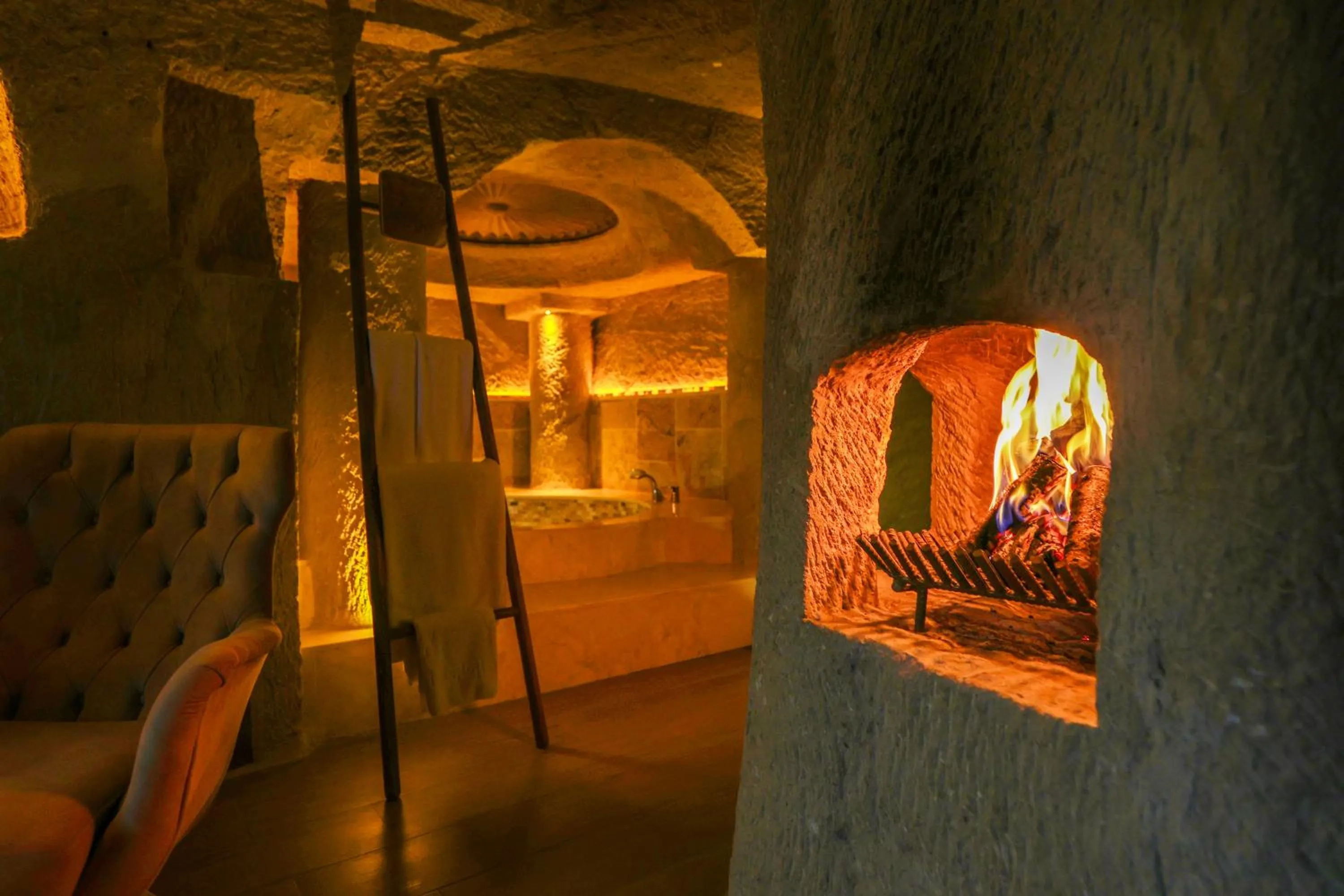 fireplace in Utopia Cave Cappadocia
