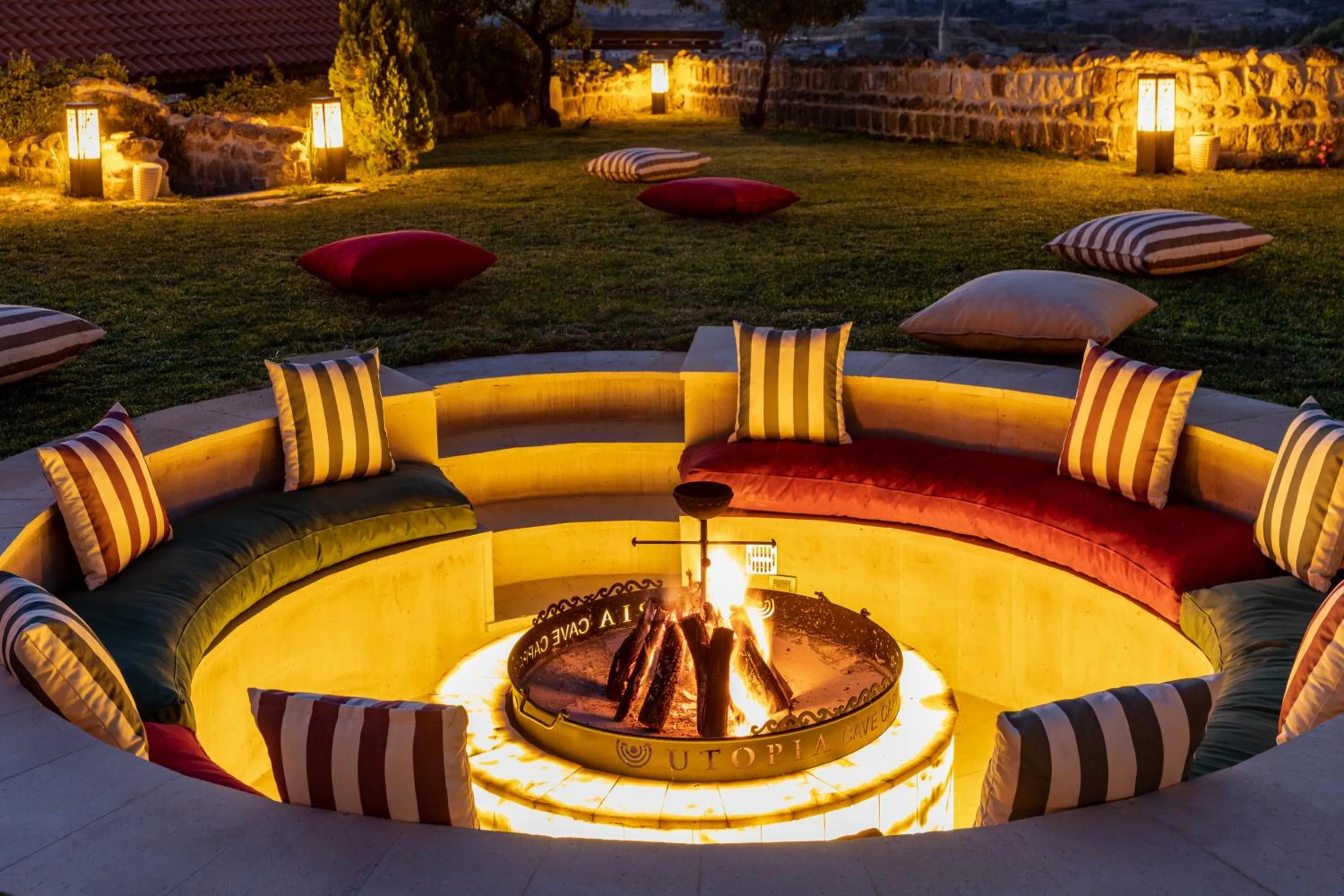 Seating area in Utopia Cave Cappadocia