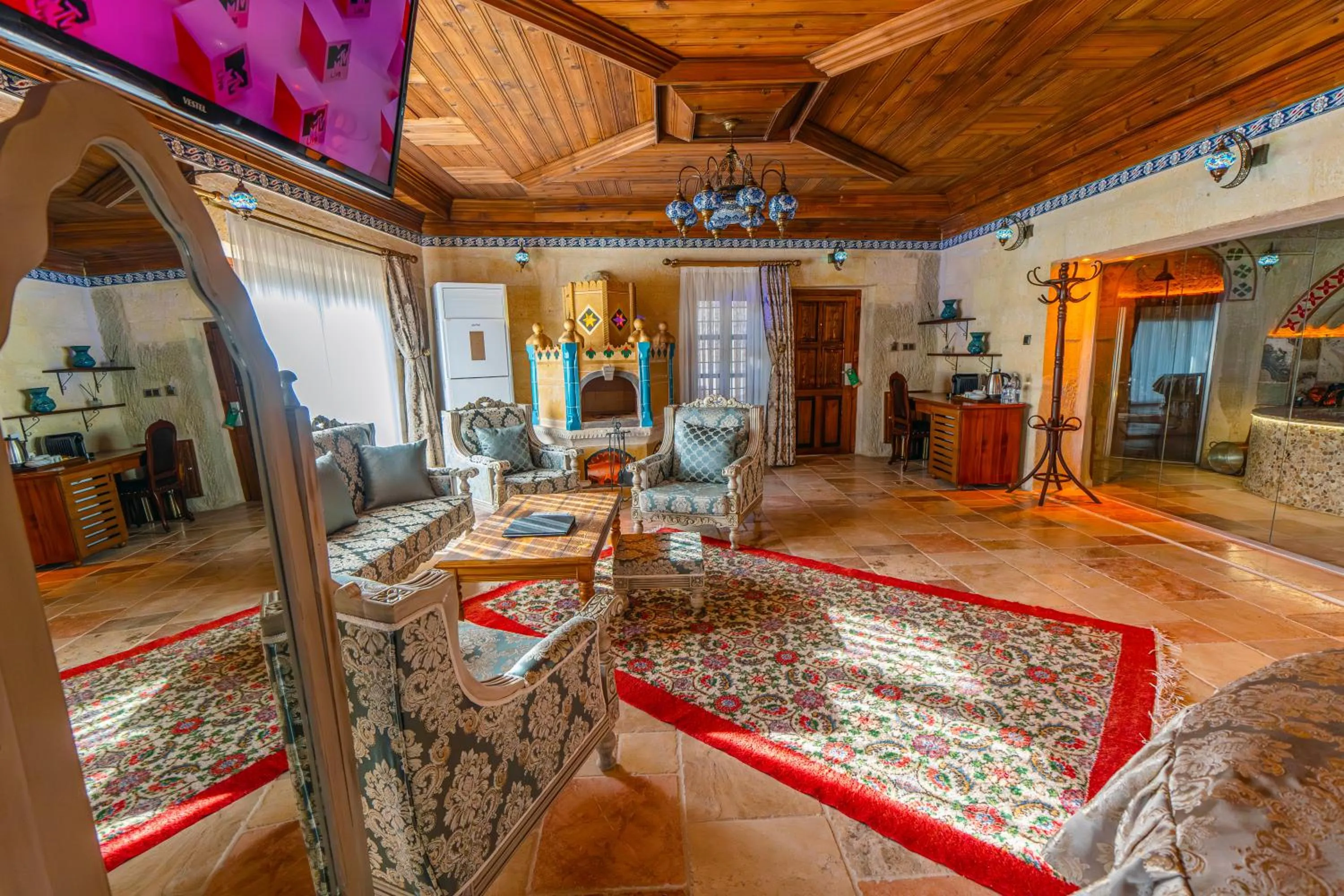 Seating area in Utopia Cave Cappadocia