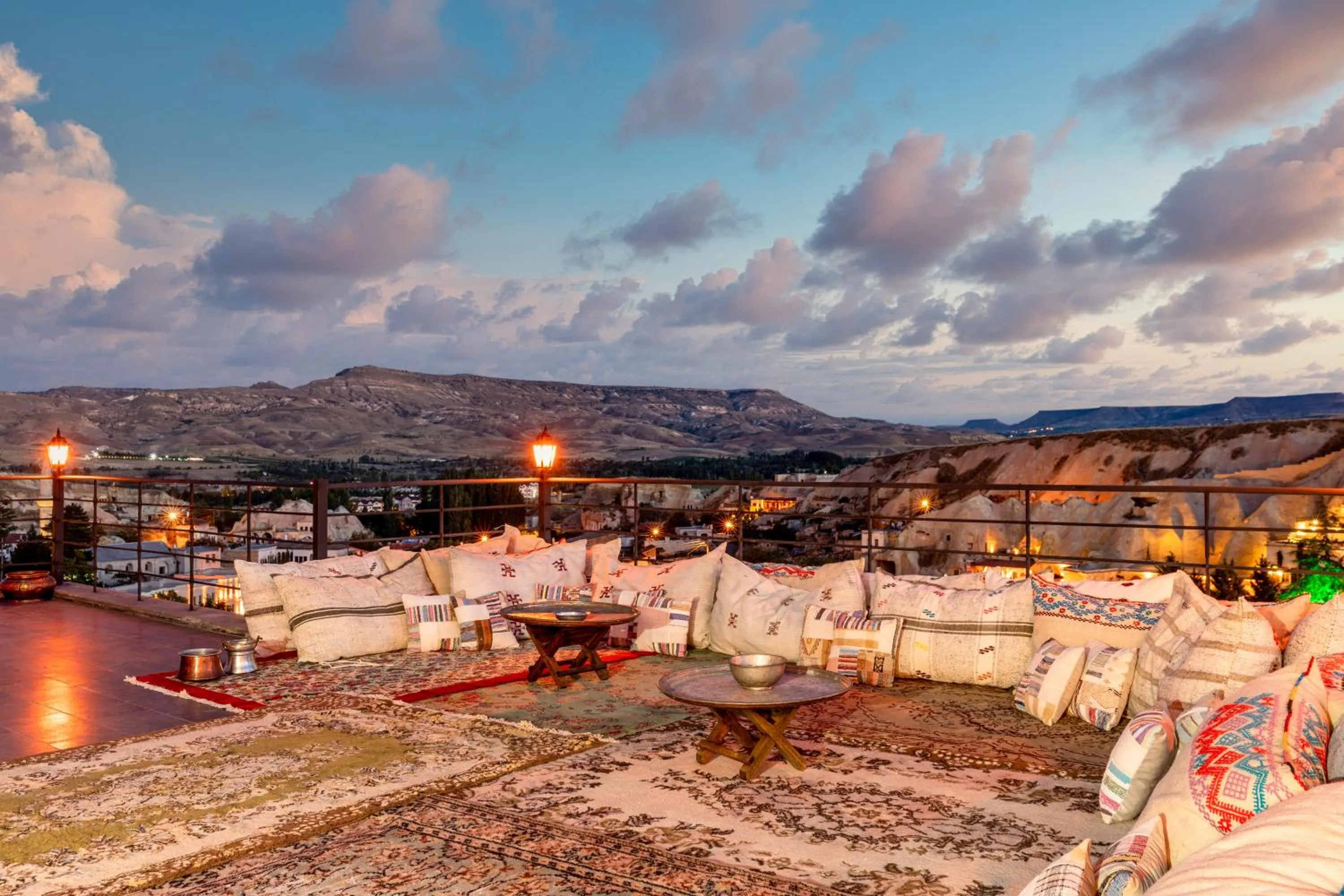 Seating area in Utopia Cave Cappadocia