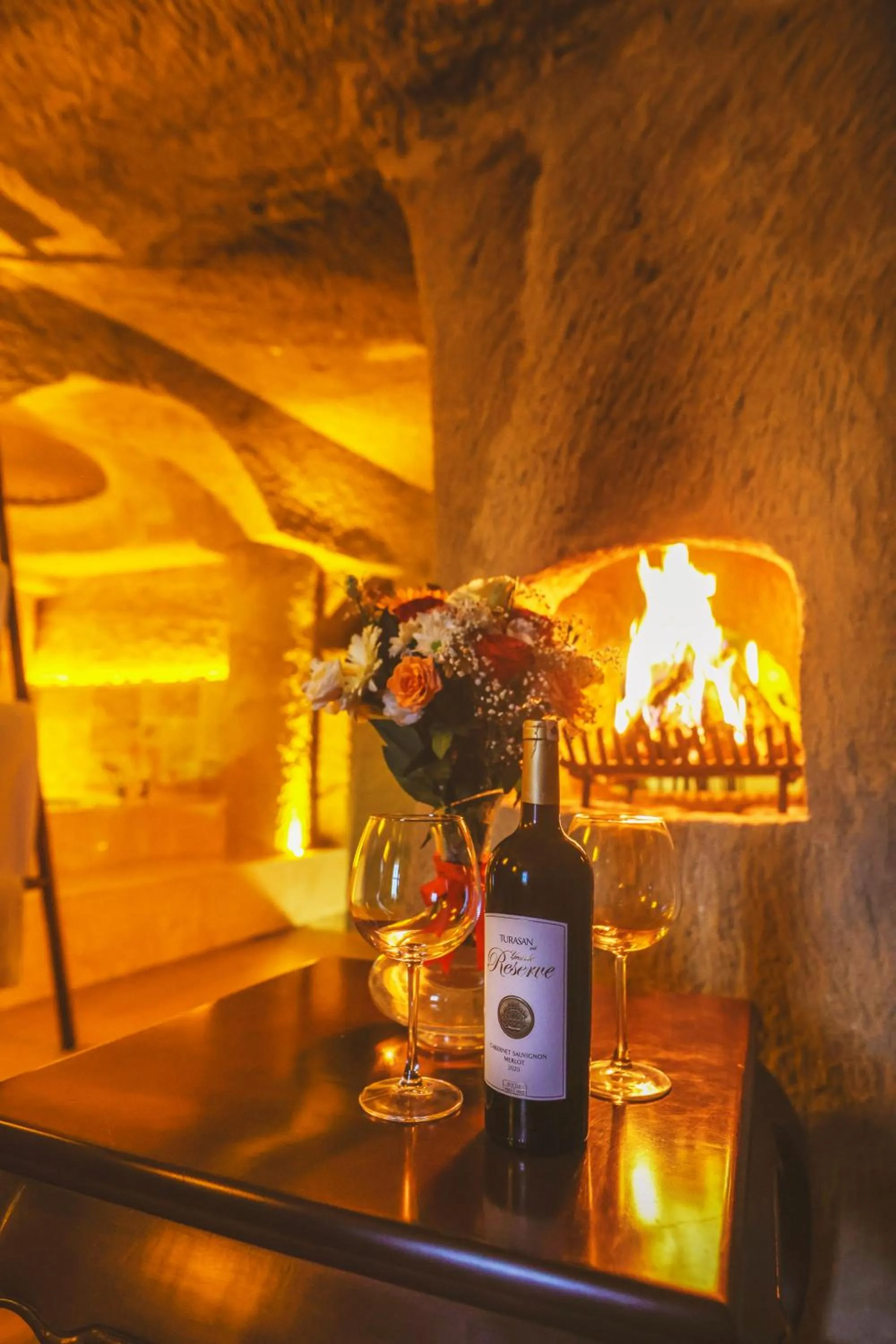 fireplace in Utopia Cave Cappadocia