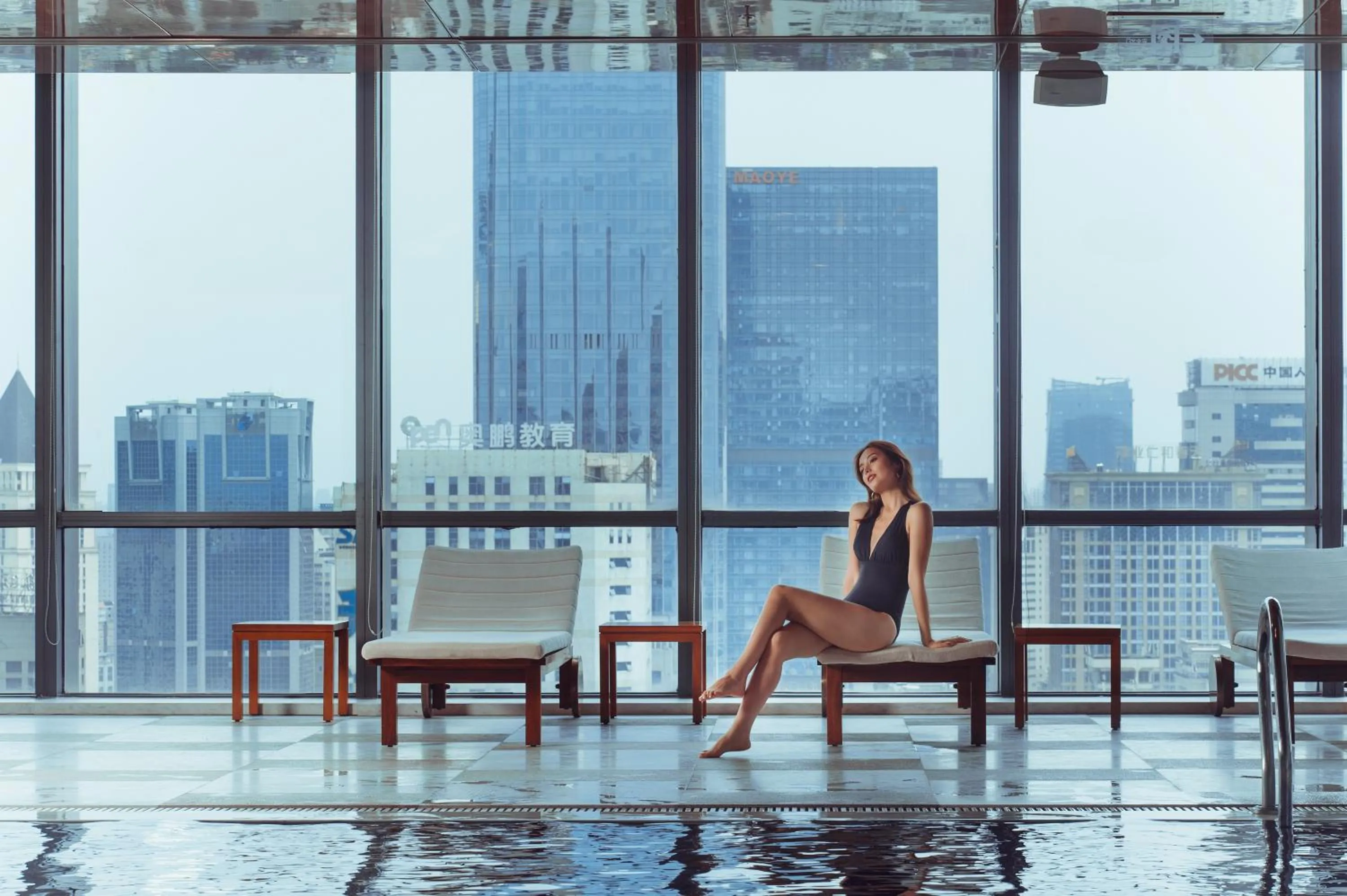 Swimming pool in The Ritz-Carlton, Chengdu