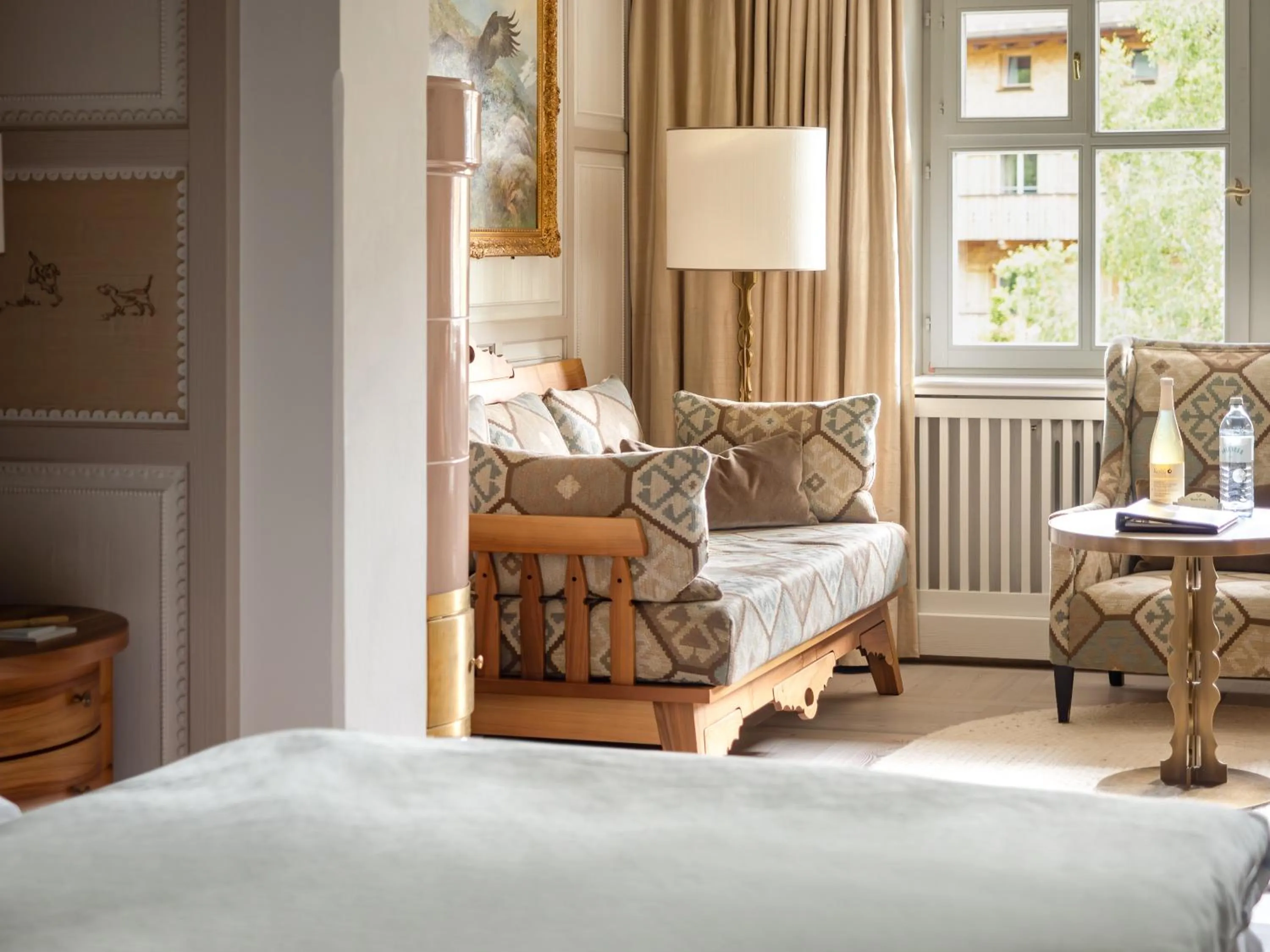 Living room, Bed in Post Lech Arlberg