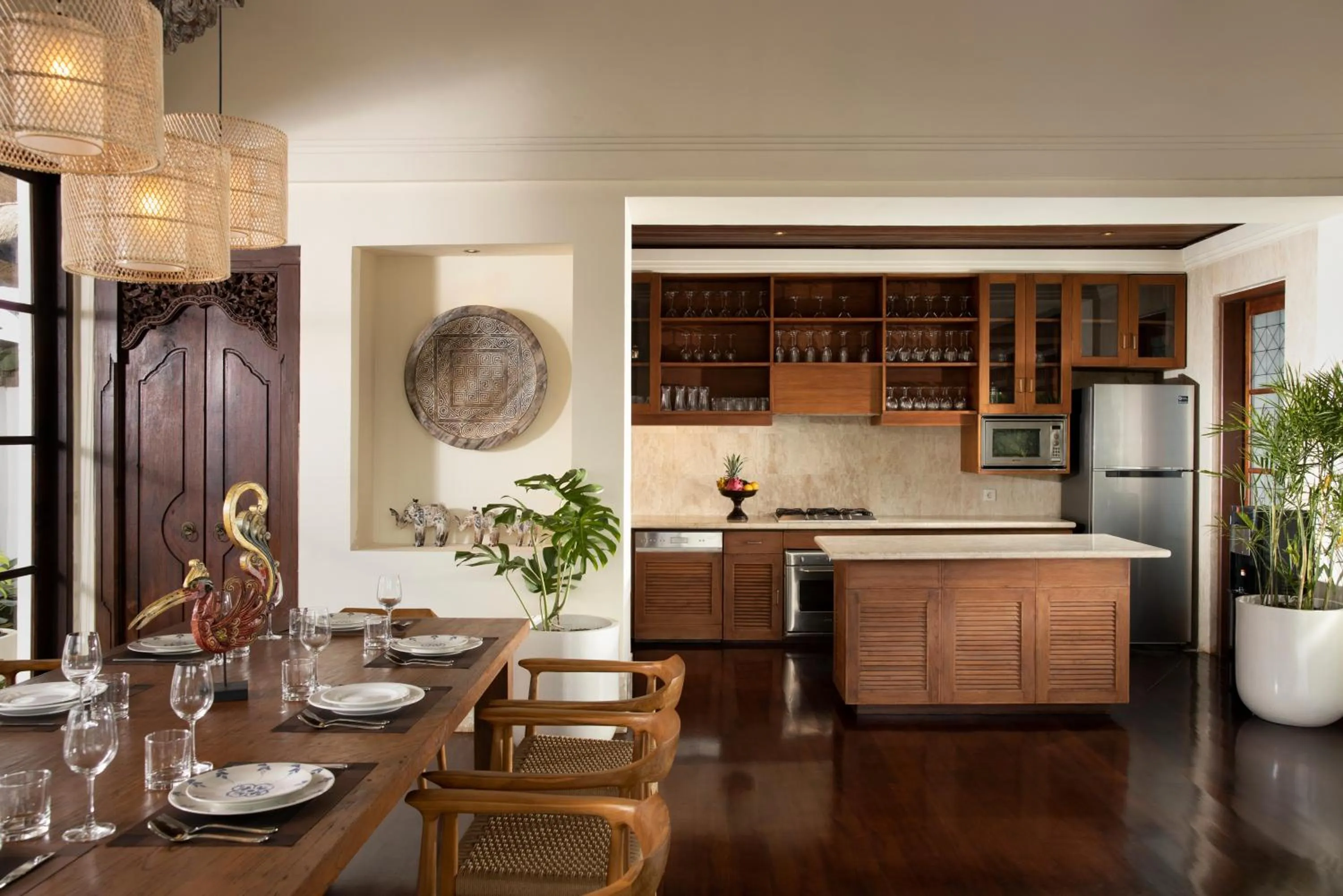 Kitchen or kitchenette in Jimbaran Beach Villas by Nakula
