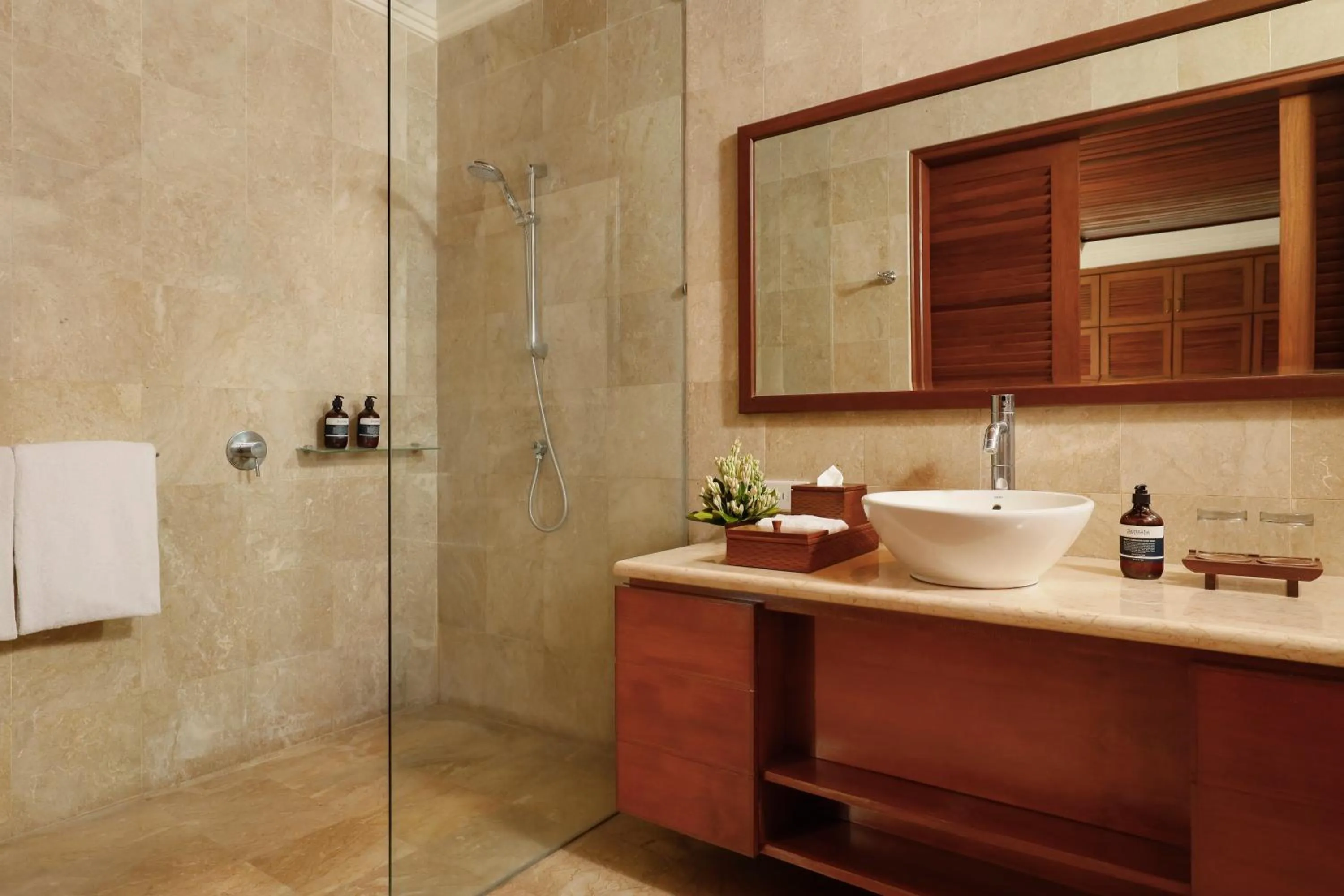 Bathroom in Jimbaran Beach Villas by Nakula