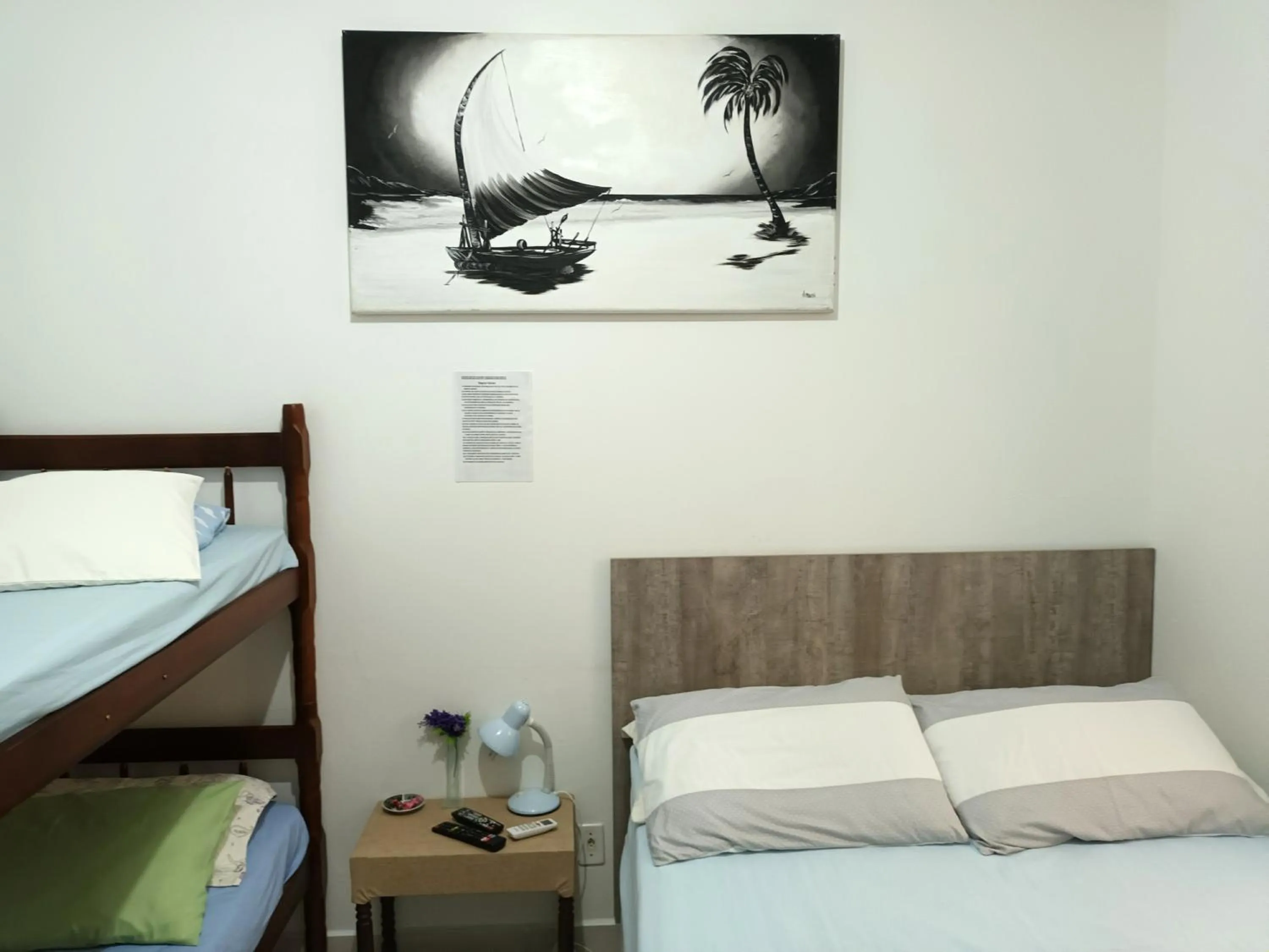 Bed in Pousada Executiva SolRiso Aeroporto Florianópolis