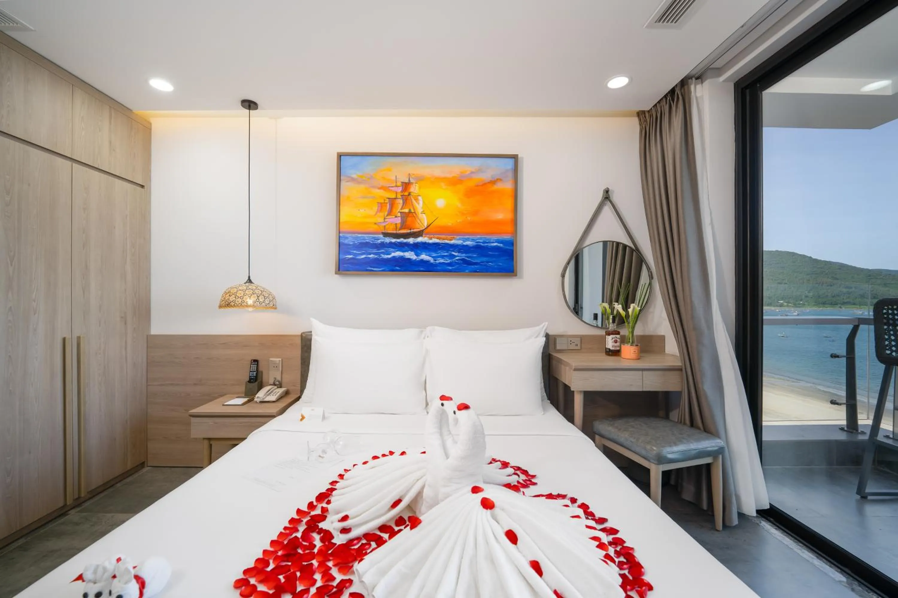 Bed in Nguyen Gia Hotel