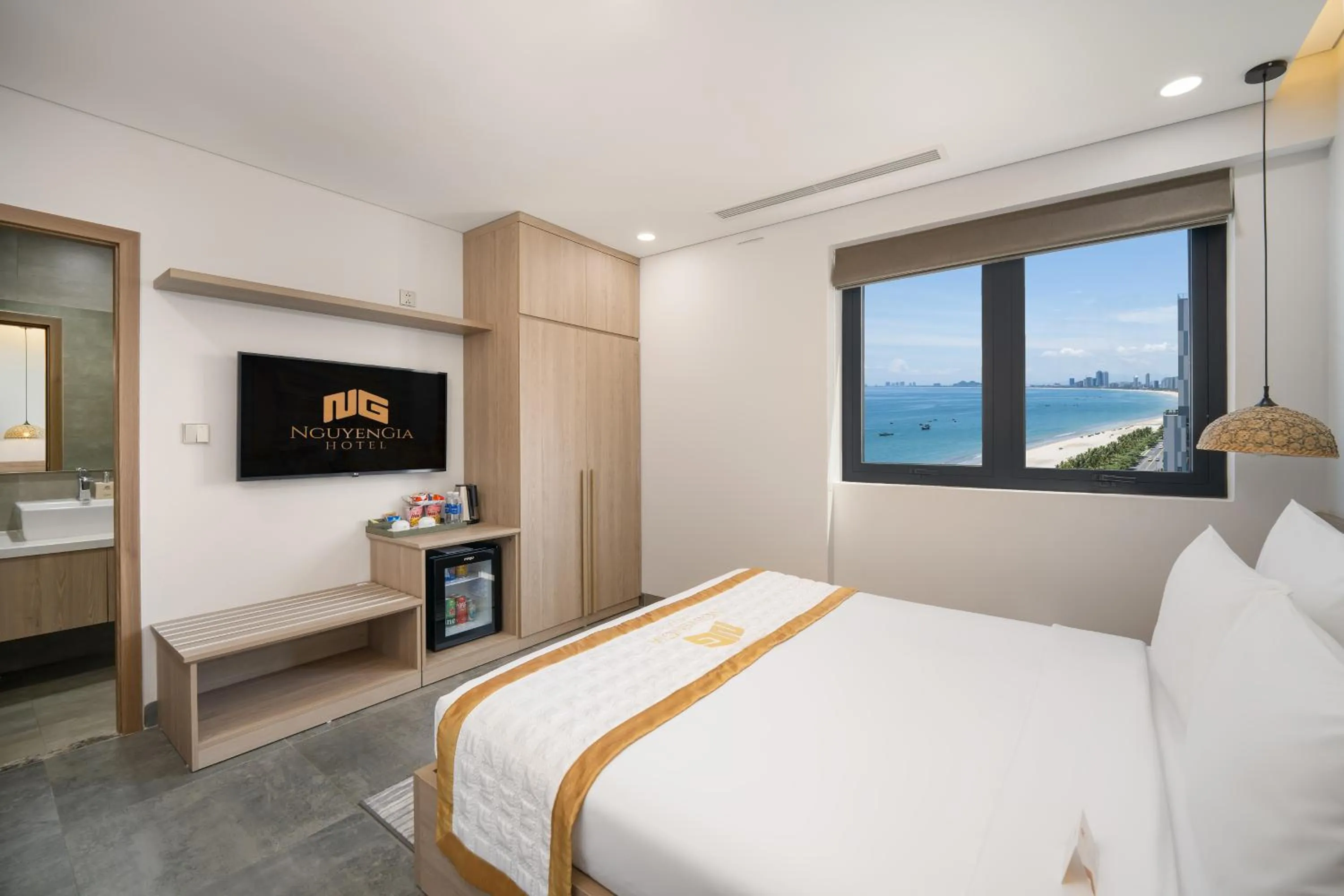 Bed in Nguyen Gia Hotel