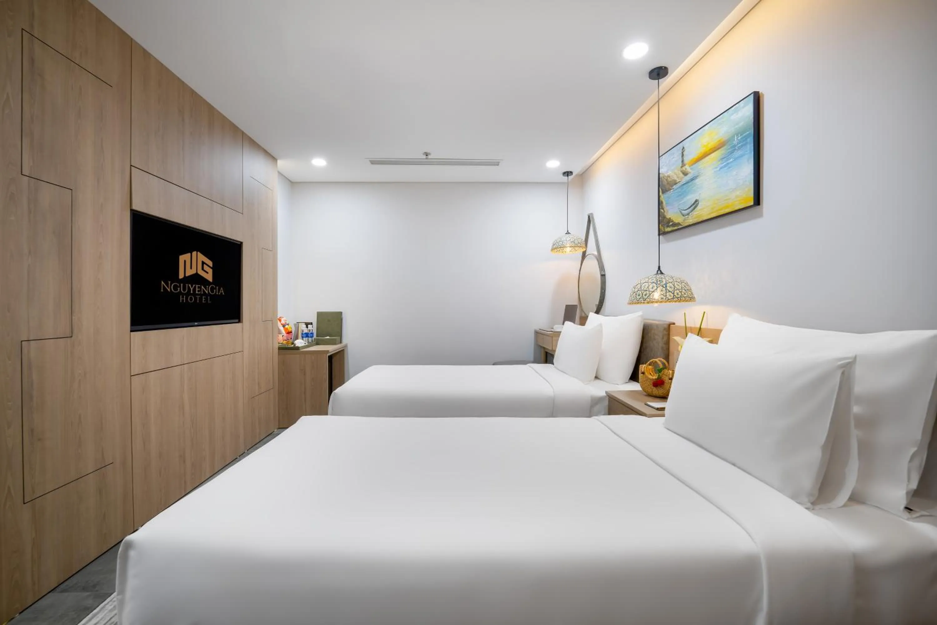 Bed in Nguyen Gia Hotel