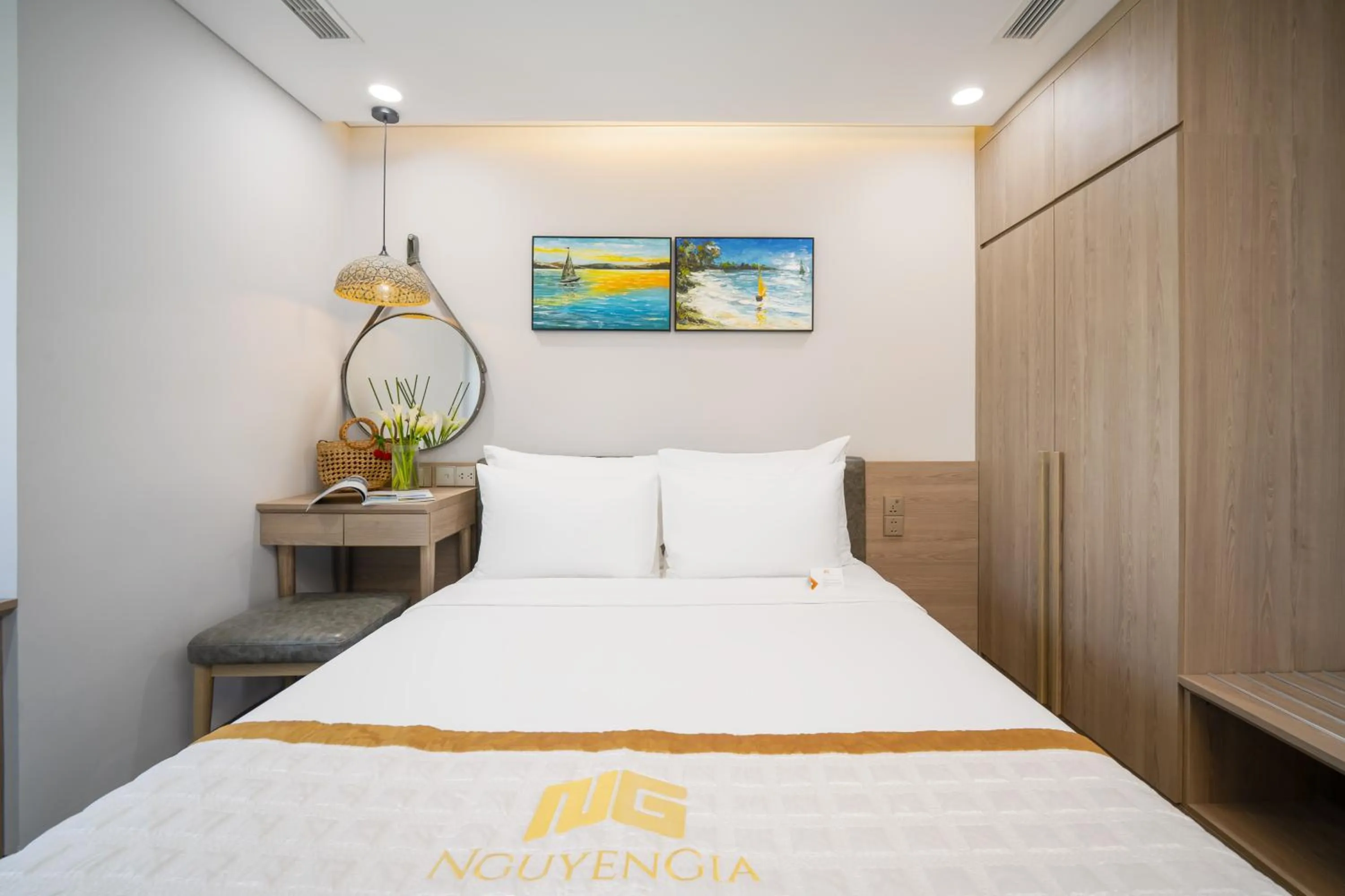 Bed in Nguyen Gia Hotel