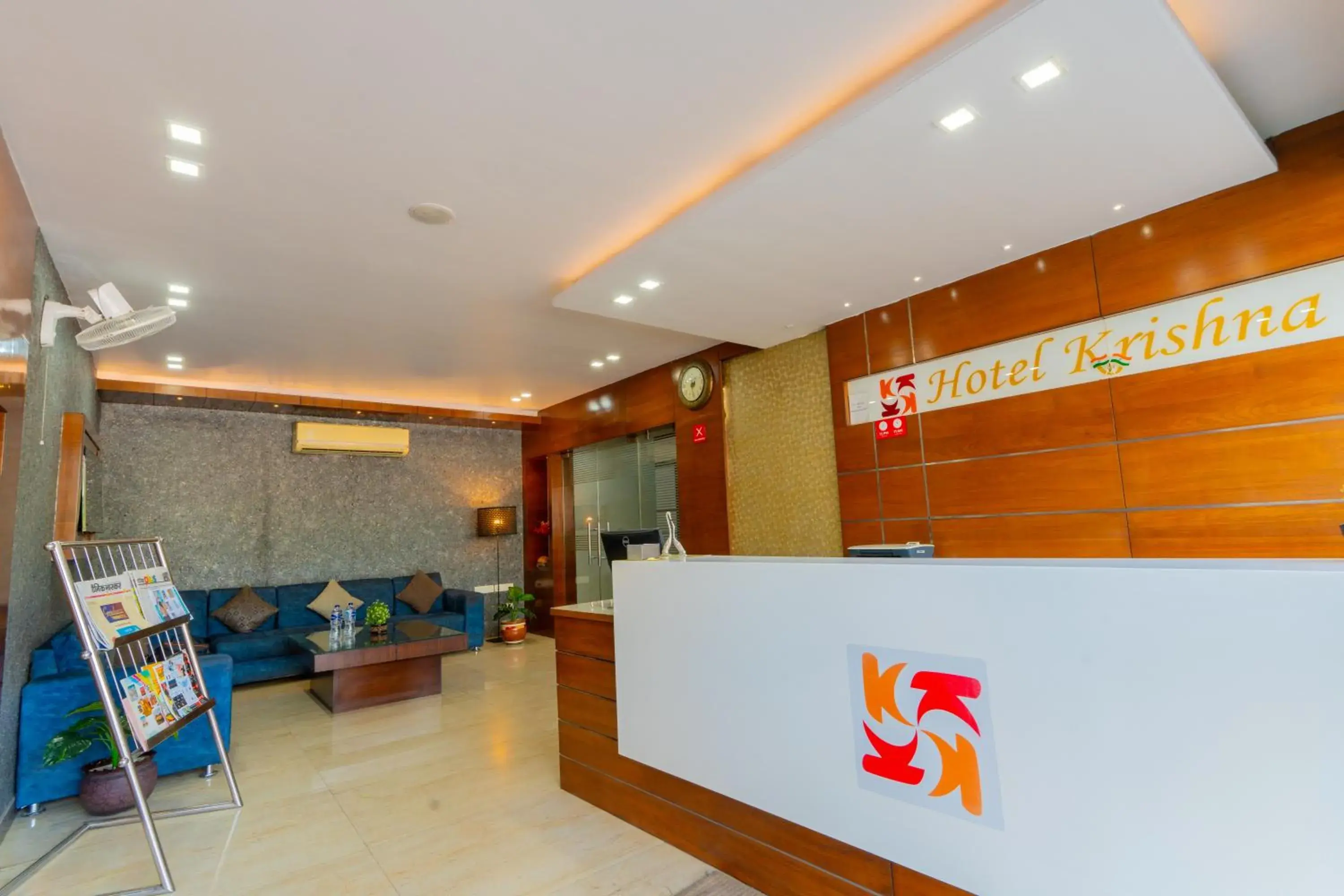 Lobby or reception in Hotel Krishna by KeyMagics Lobby or reception in Hotel Krishna by KeyMagics