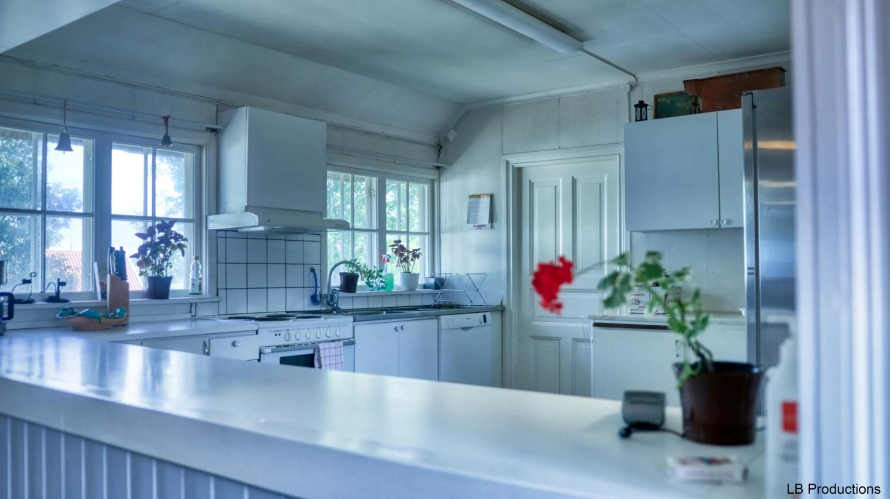 Kitchen or kitchenette in Apelviksgården B&B, Kulturhistorisk gård