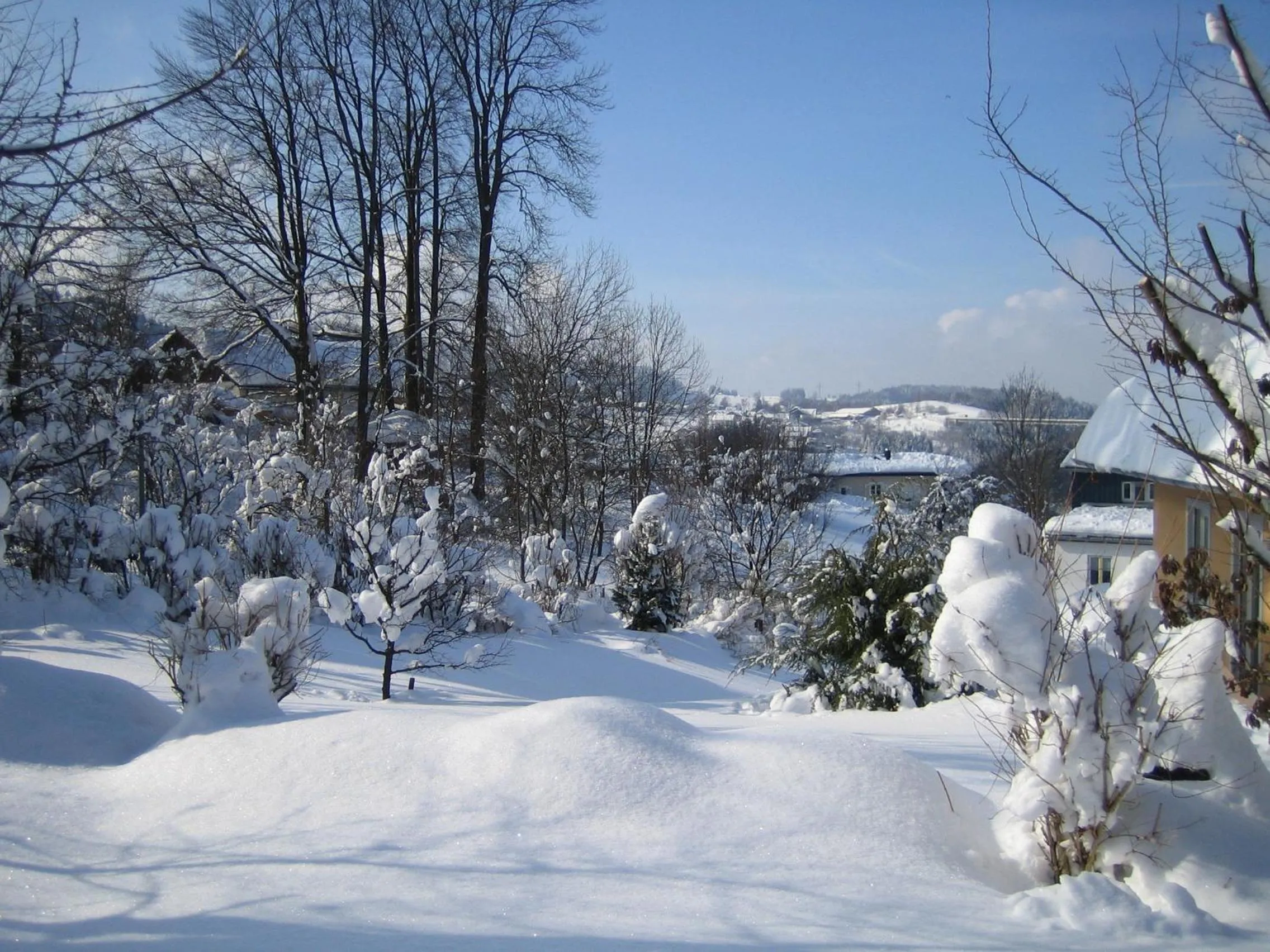Facade/entrance, Winter in Hotel-Gasthof Zur Post