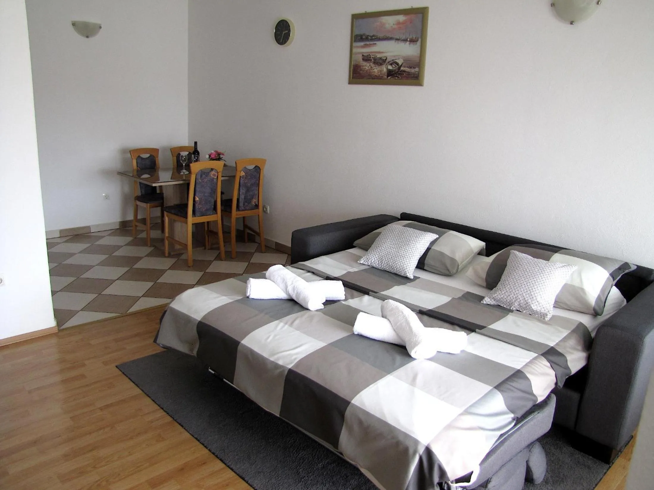 Living room, Bed in Apartments Klanac