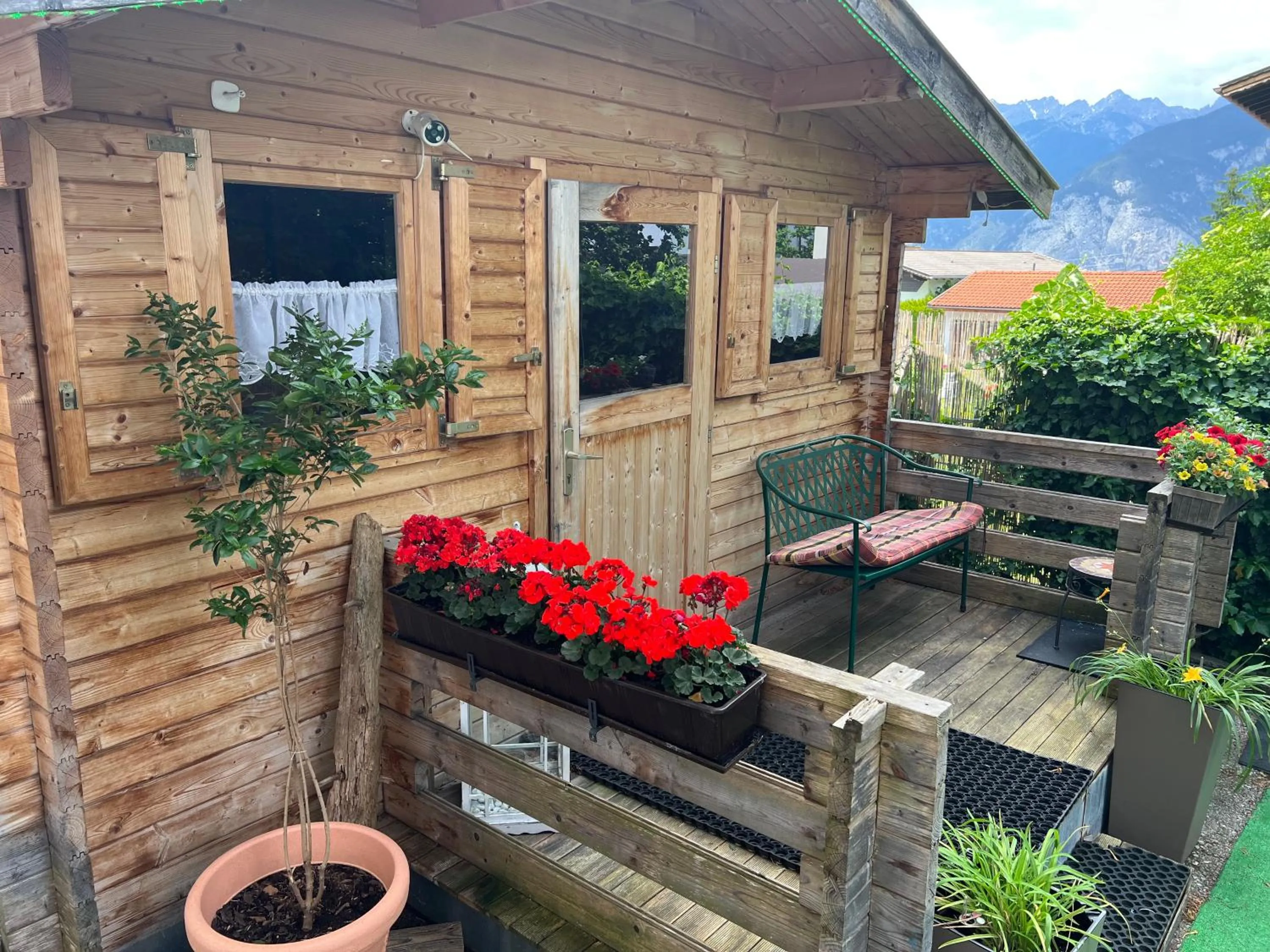 Patio in Hotel Kögele bei Innsbruck Axamer Lizum