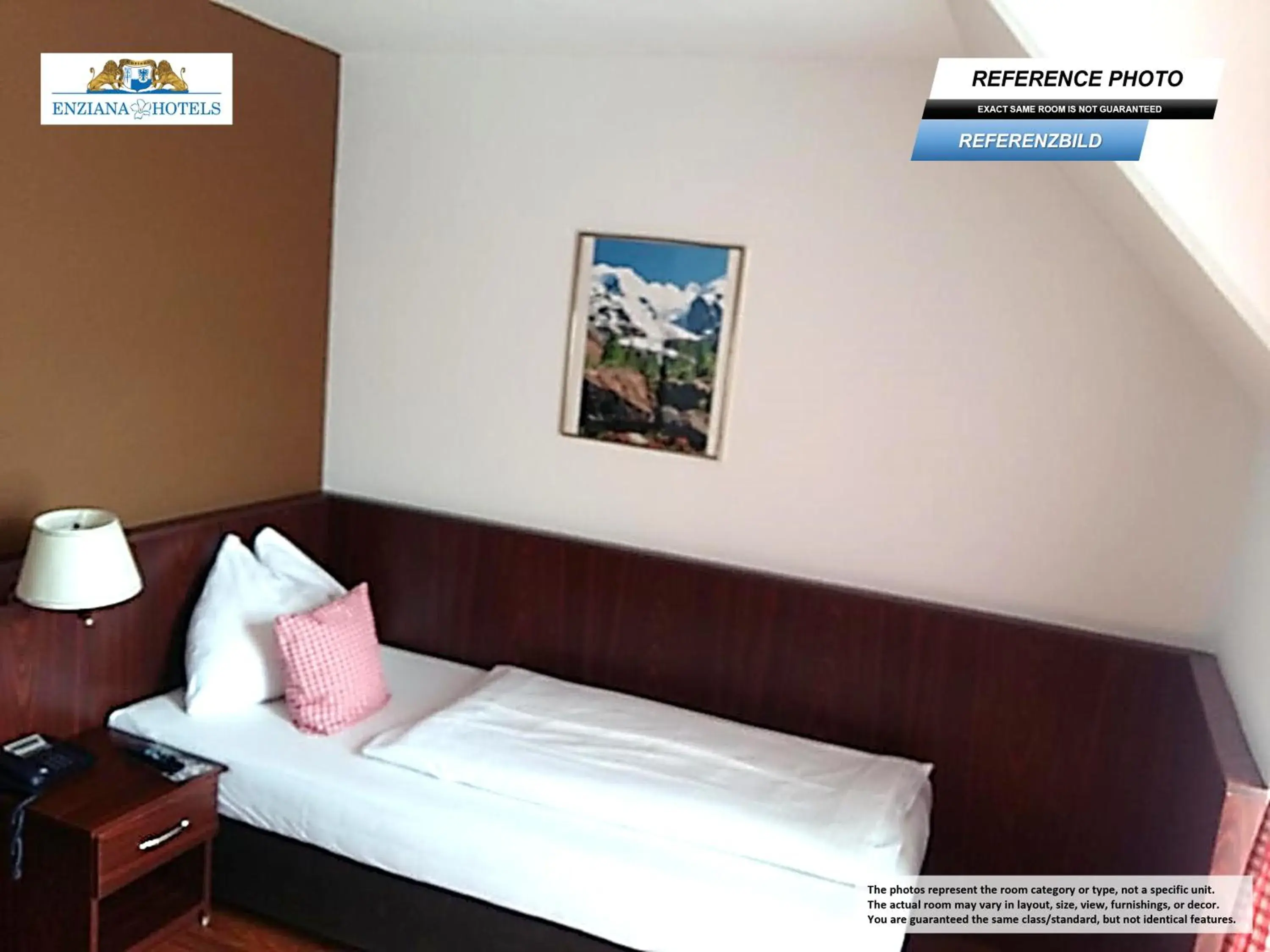 Bedroom, Bed in Hotel Enziana Wien Bedroom, Bed in Hotel Enziana Wien