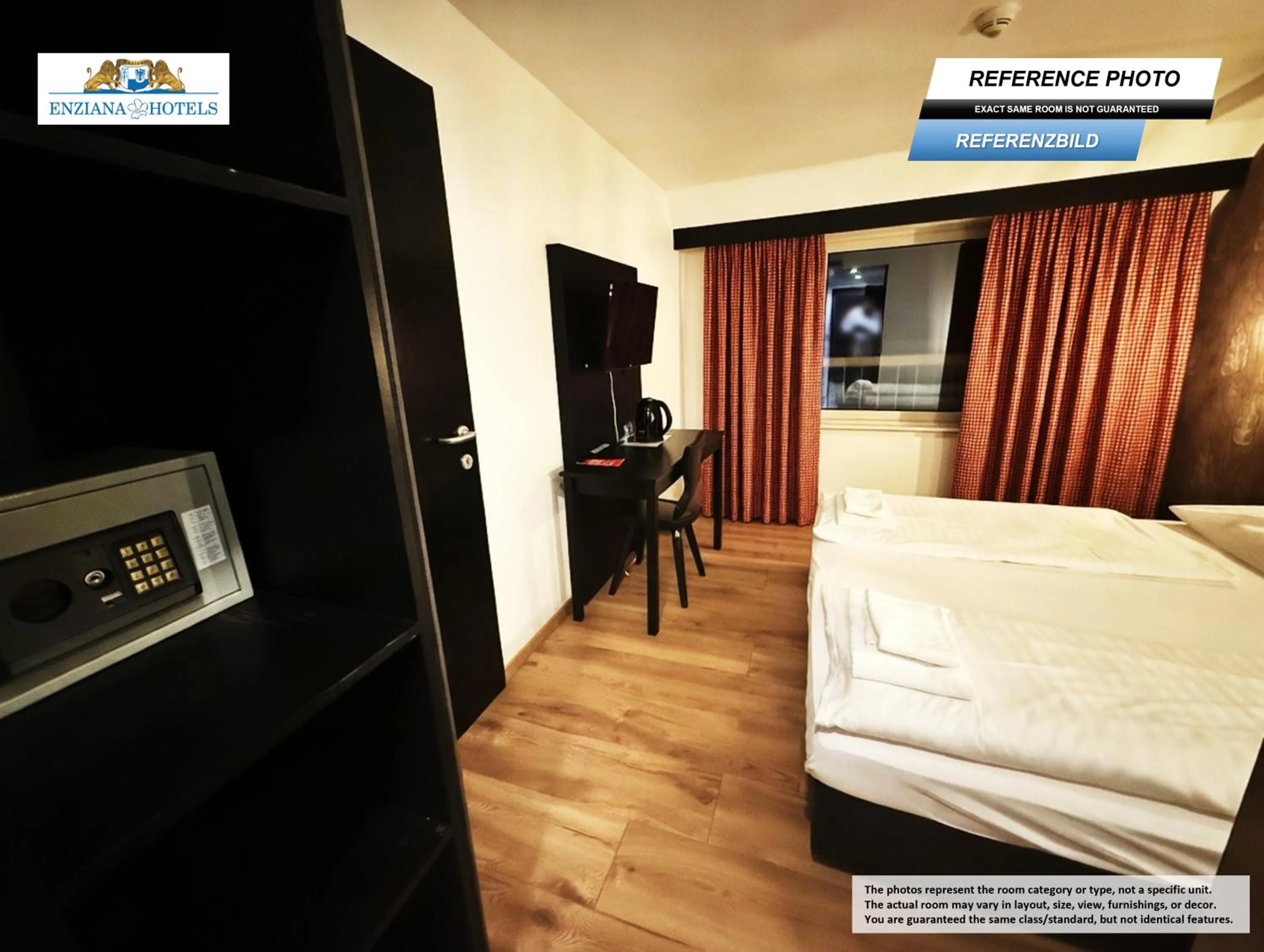 Bedroom, Bed in Hotel Enziana Wien