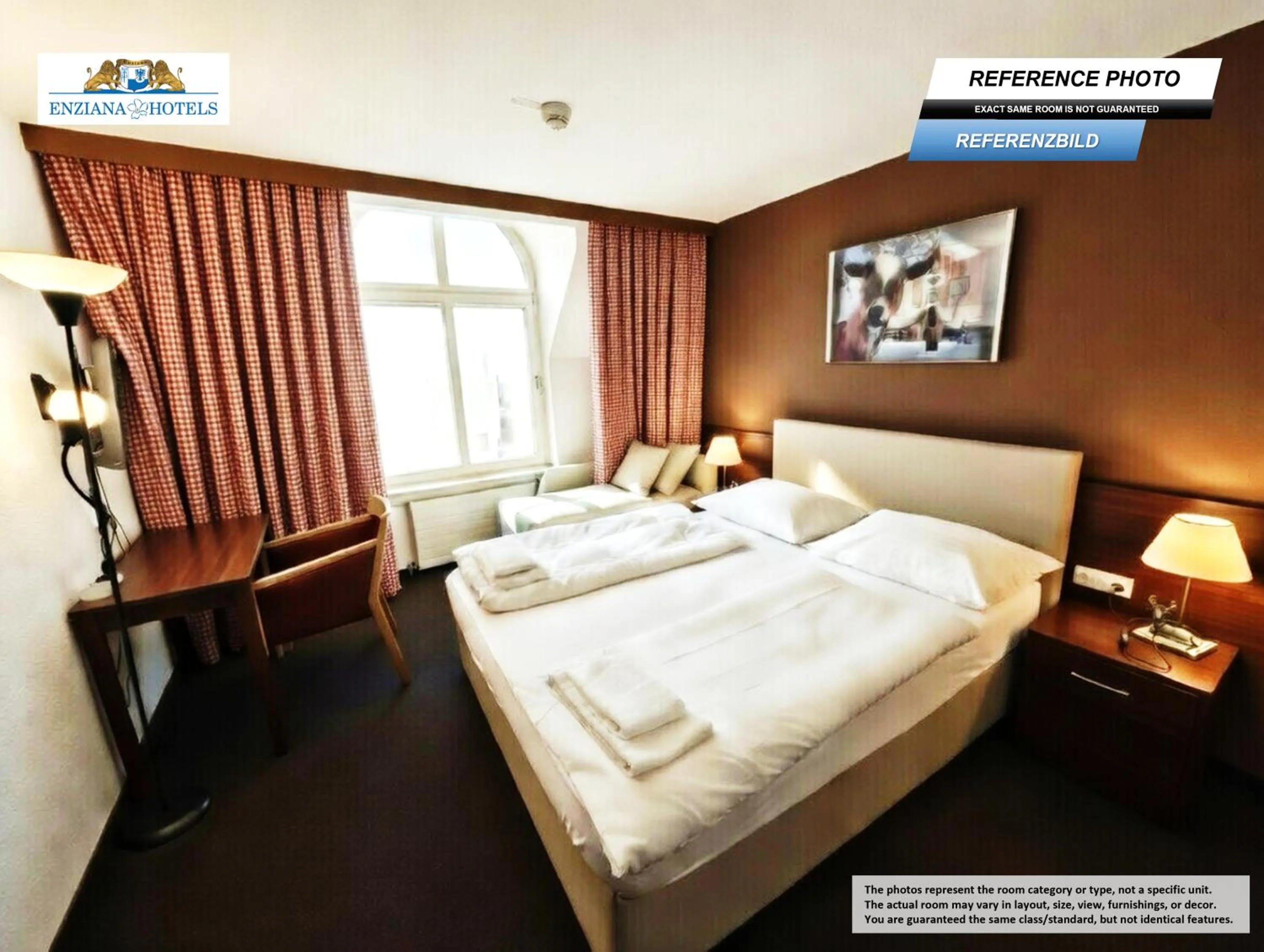 Photo of the whole room, Bed in Hotel Enziana Wien