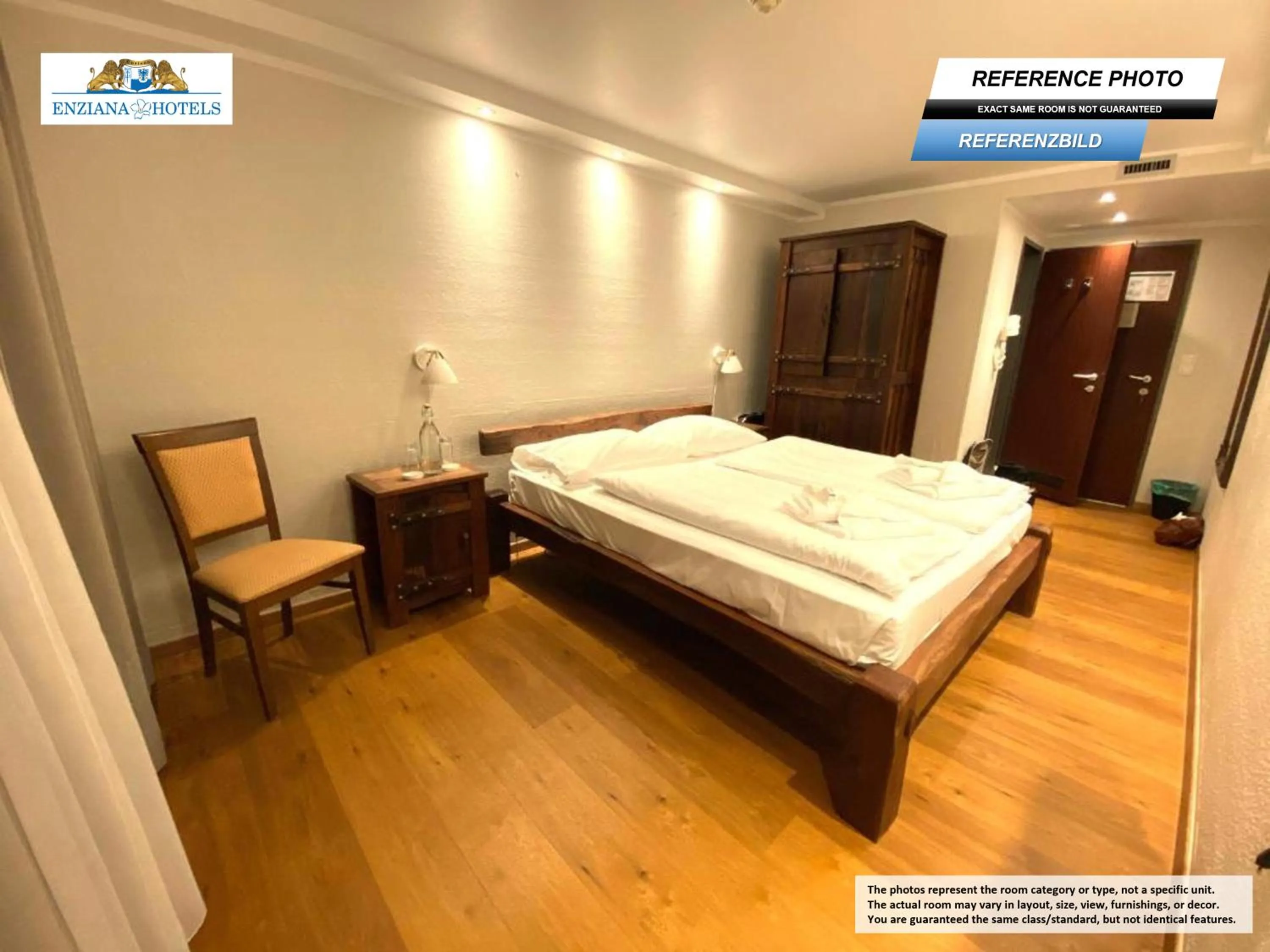 Bed in Hotel Enziana Wien