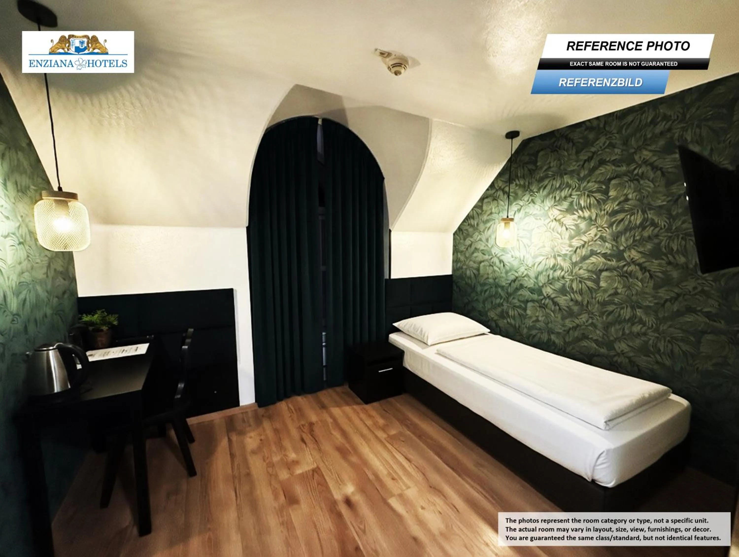 Photo of the whole room, Bed in Hotel Enziana Wien