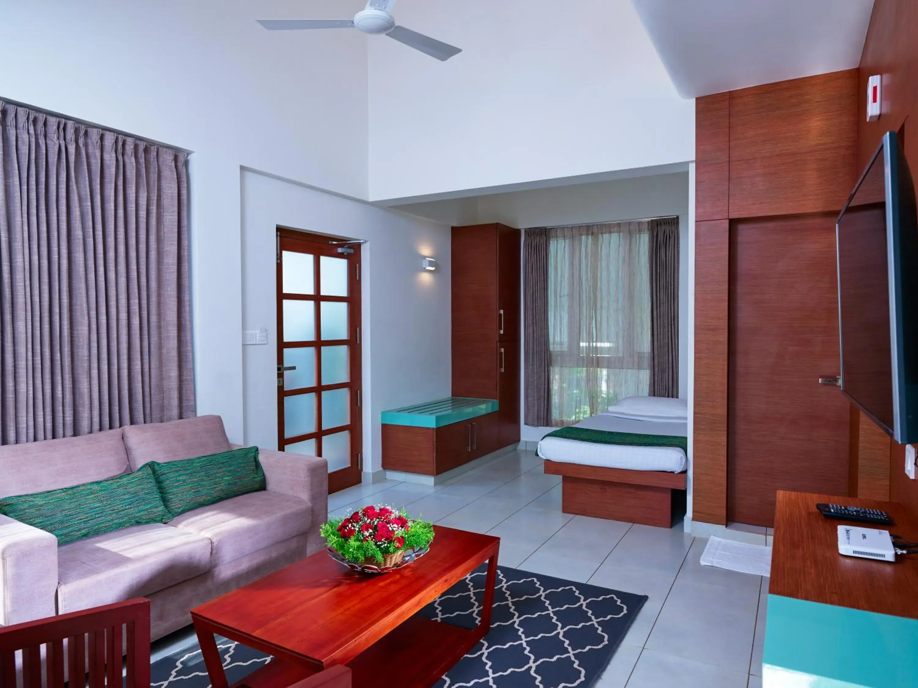 Living room, Bed in The Woods Resorts Wayanad Living room, Bed in The Woods Resorts Wayanad