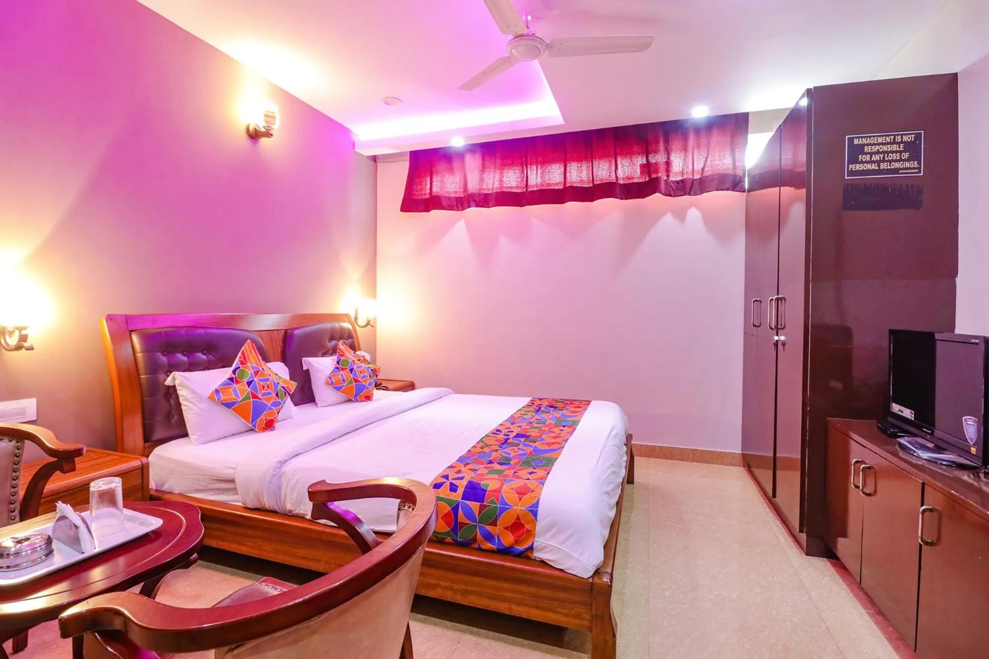 TV and multimedia, Bed in FabHotel Turning Point - Nr Ulsoor Lake