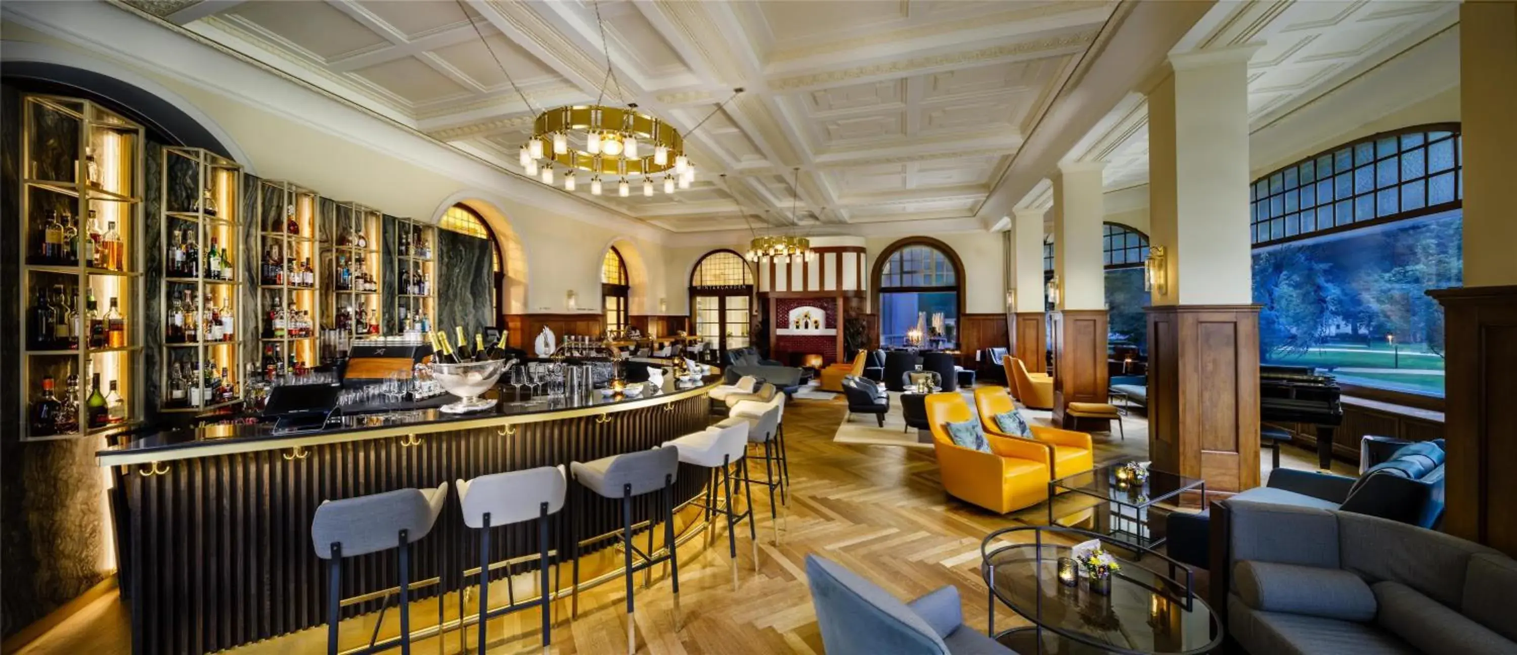 Lounge or bar in Kempinski Palace Engelberg Lounge or bar in Kempinski Palace Engelberg