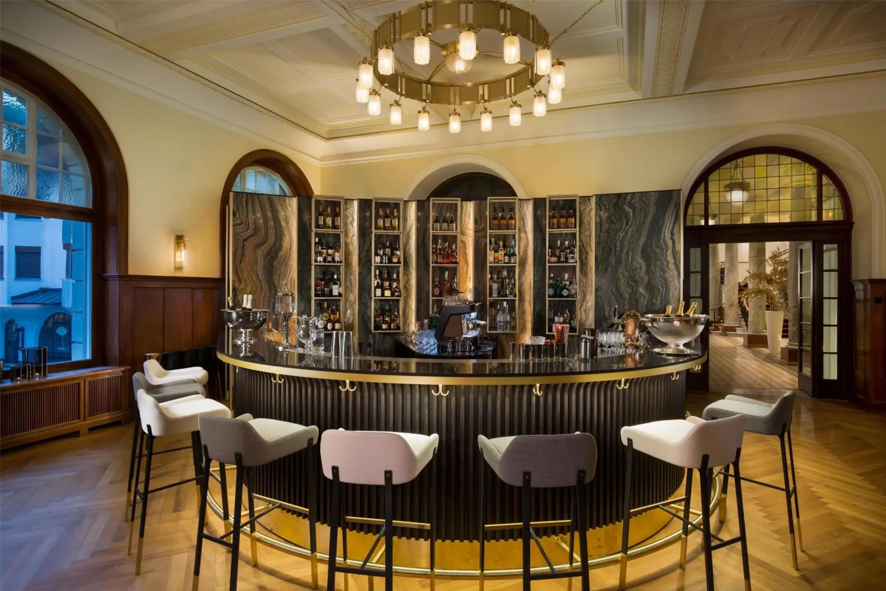 Lounge or bar in Kempinski Palace Engelberg Lounge or bar in Kempinski Palace Engelberg