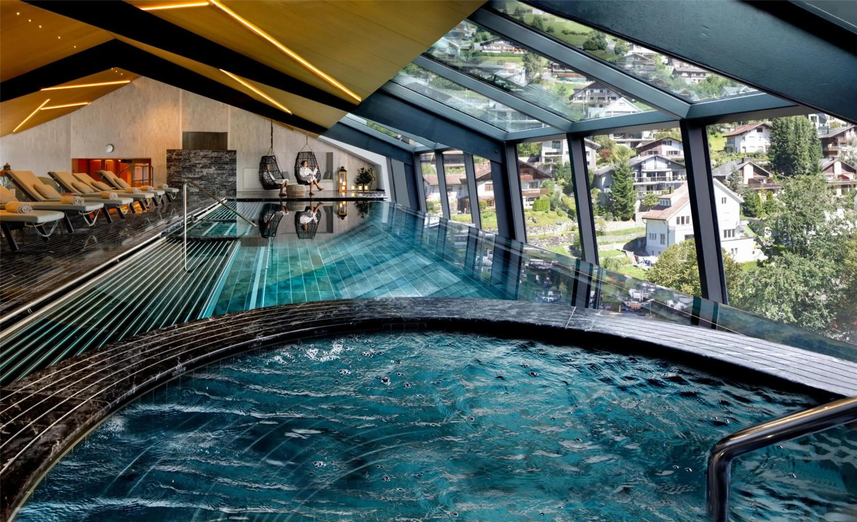 Pool view in Kempinski Palace Engelberg