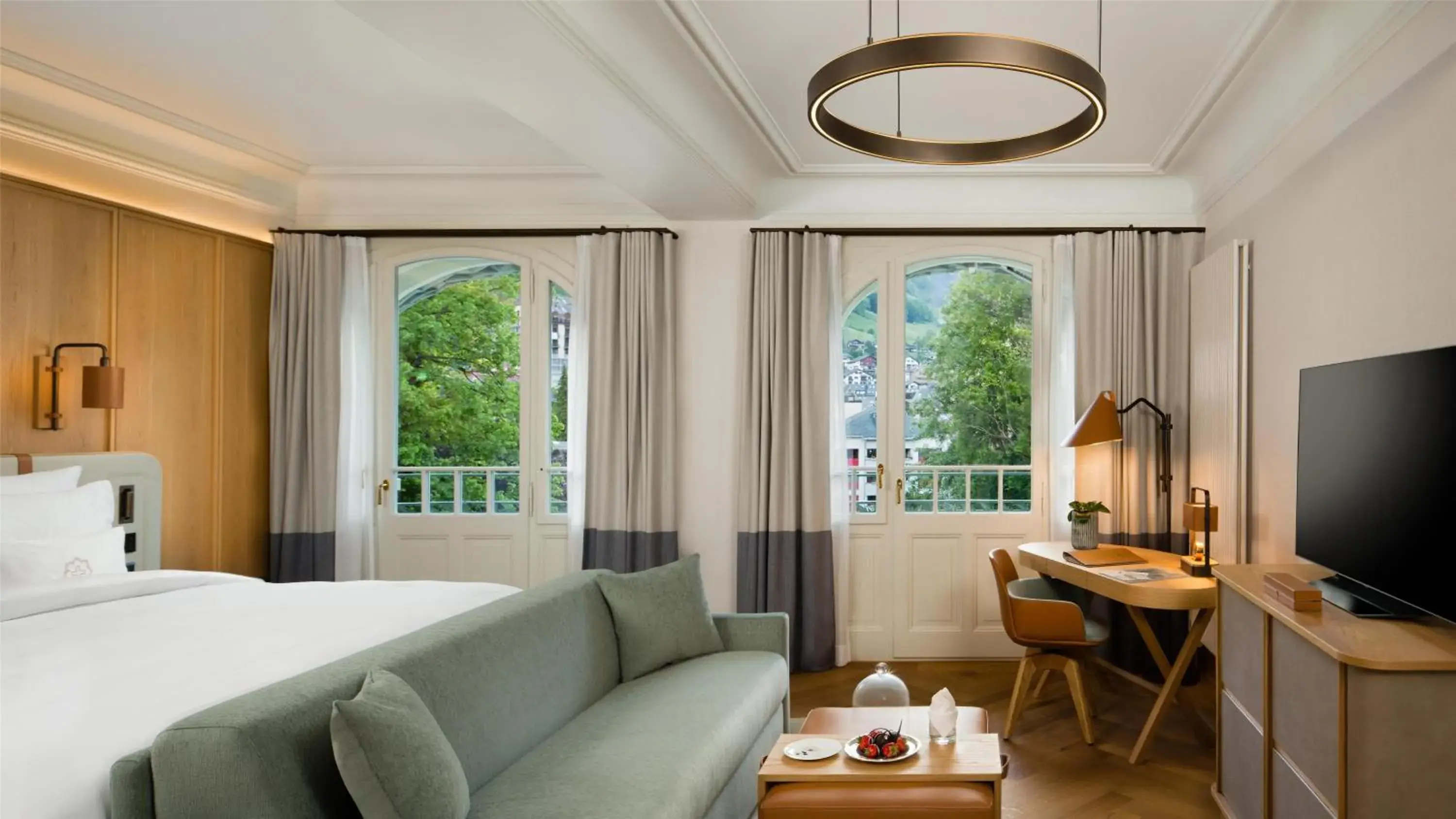 Bedroom, Bed in Kempinski Palace Engelberg Bedroom, Bed in Kempinski Palace Engelberg