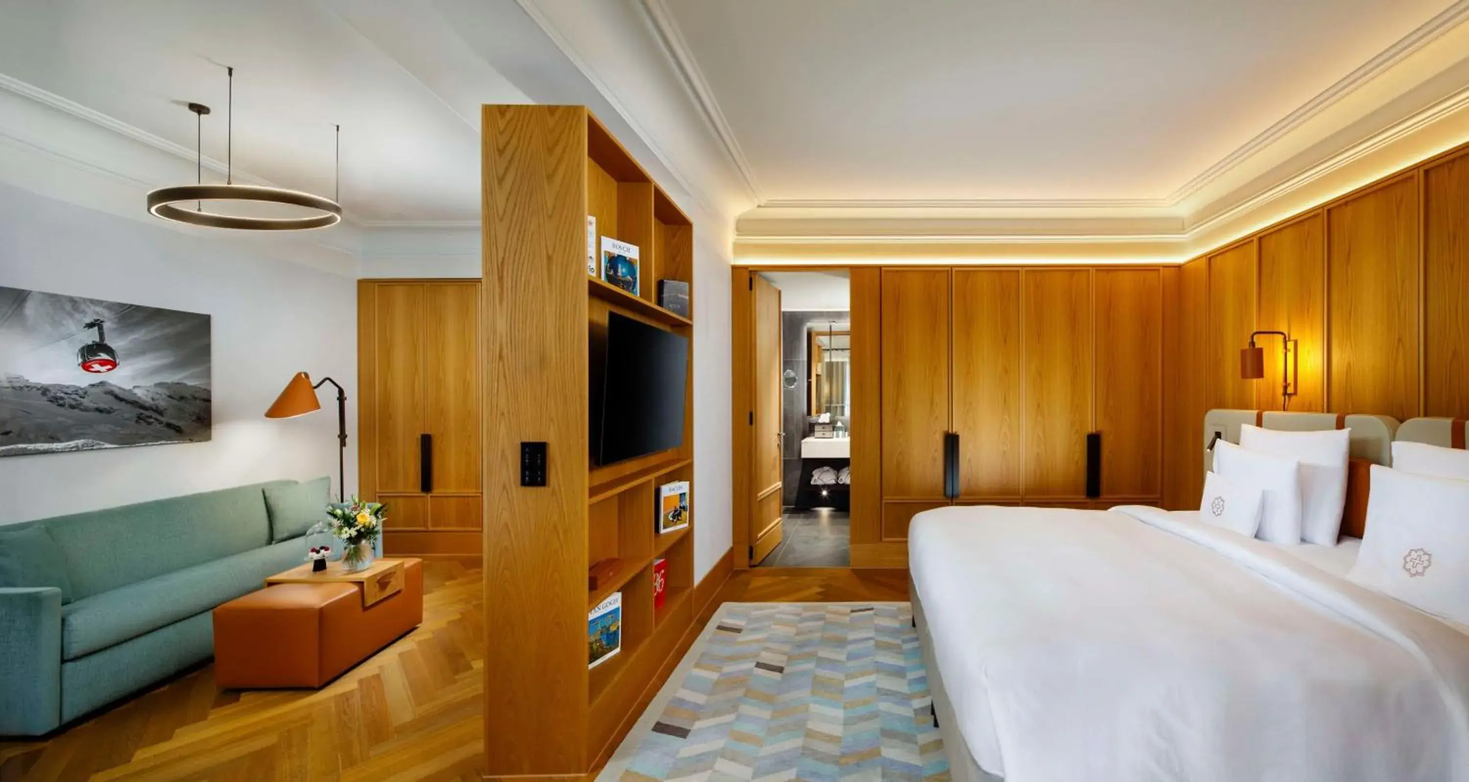 Bedroom, Bed in Kempinski Palace Engelberg Bedroom, Bed in Kempinski Palace Engelberg