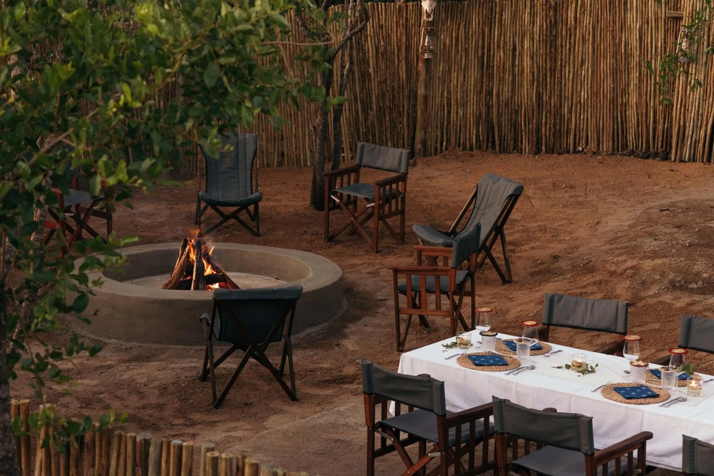 Dining area in Isambane Camp