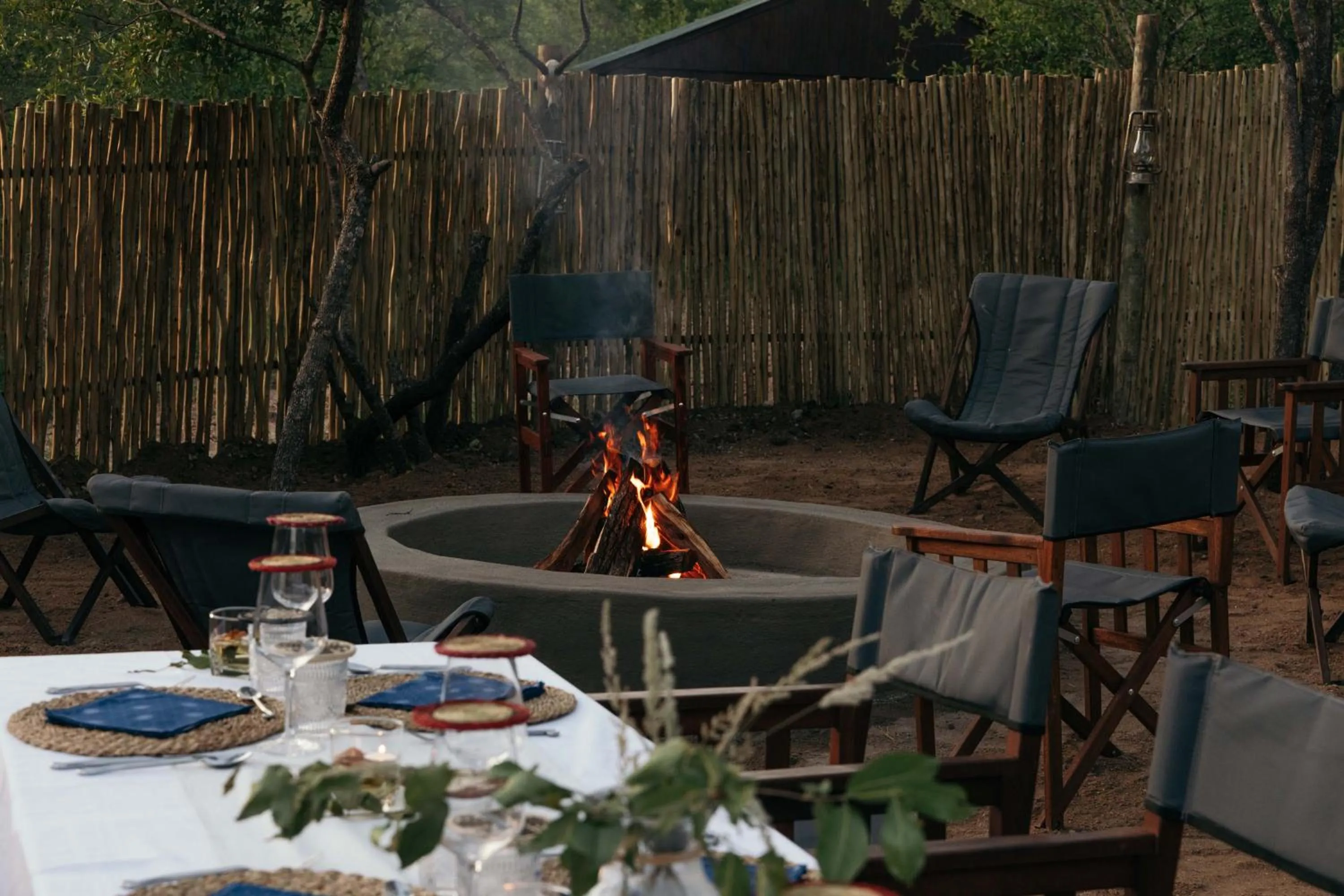 Dining area in Isambane Camp