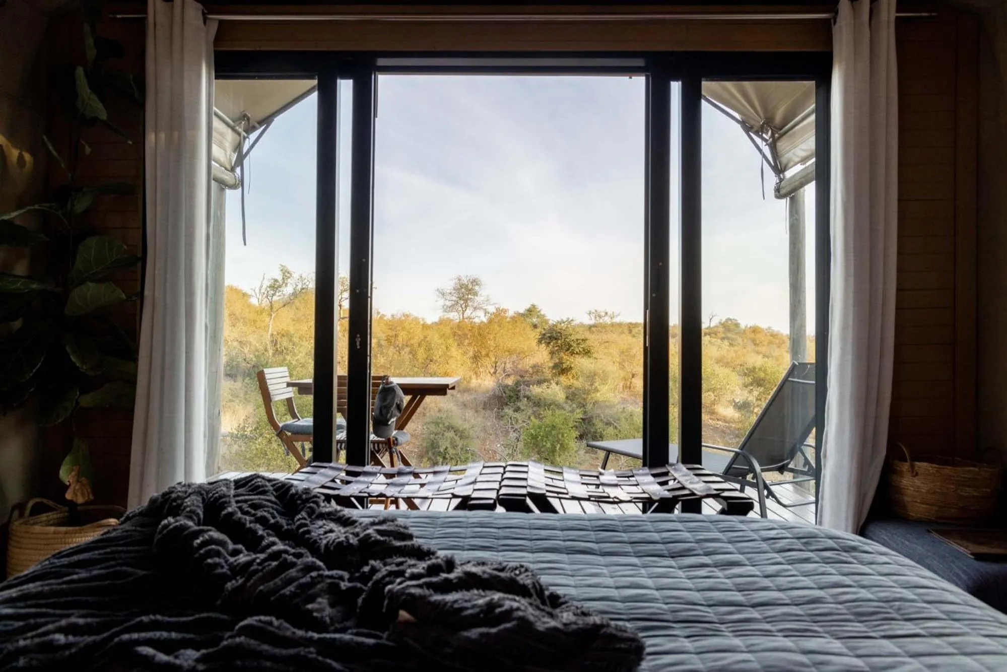 View (from property/room), Bed in Isambane Camp