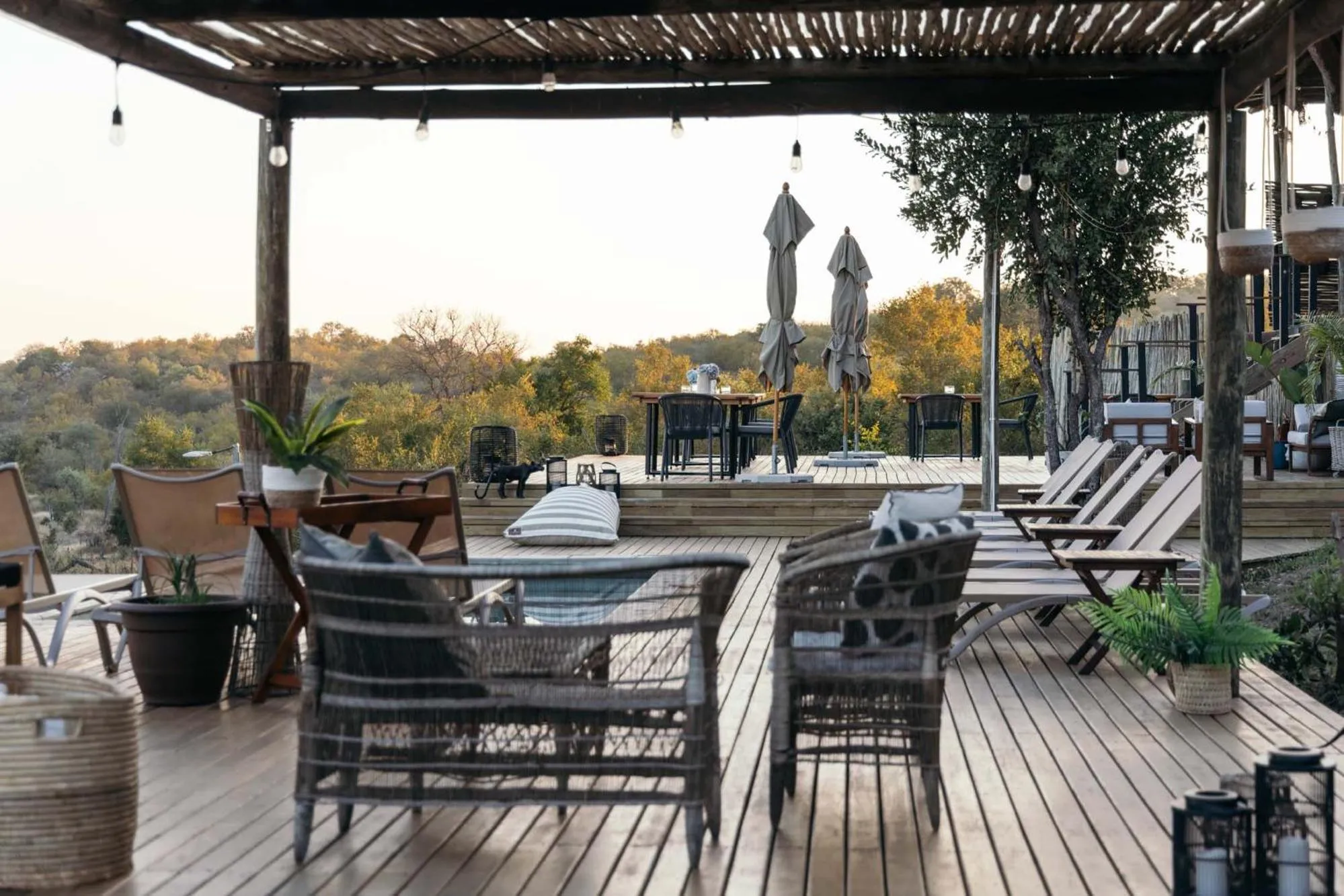 Seating area in Isambane Camp