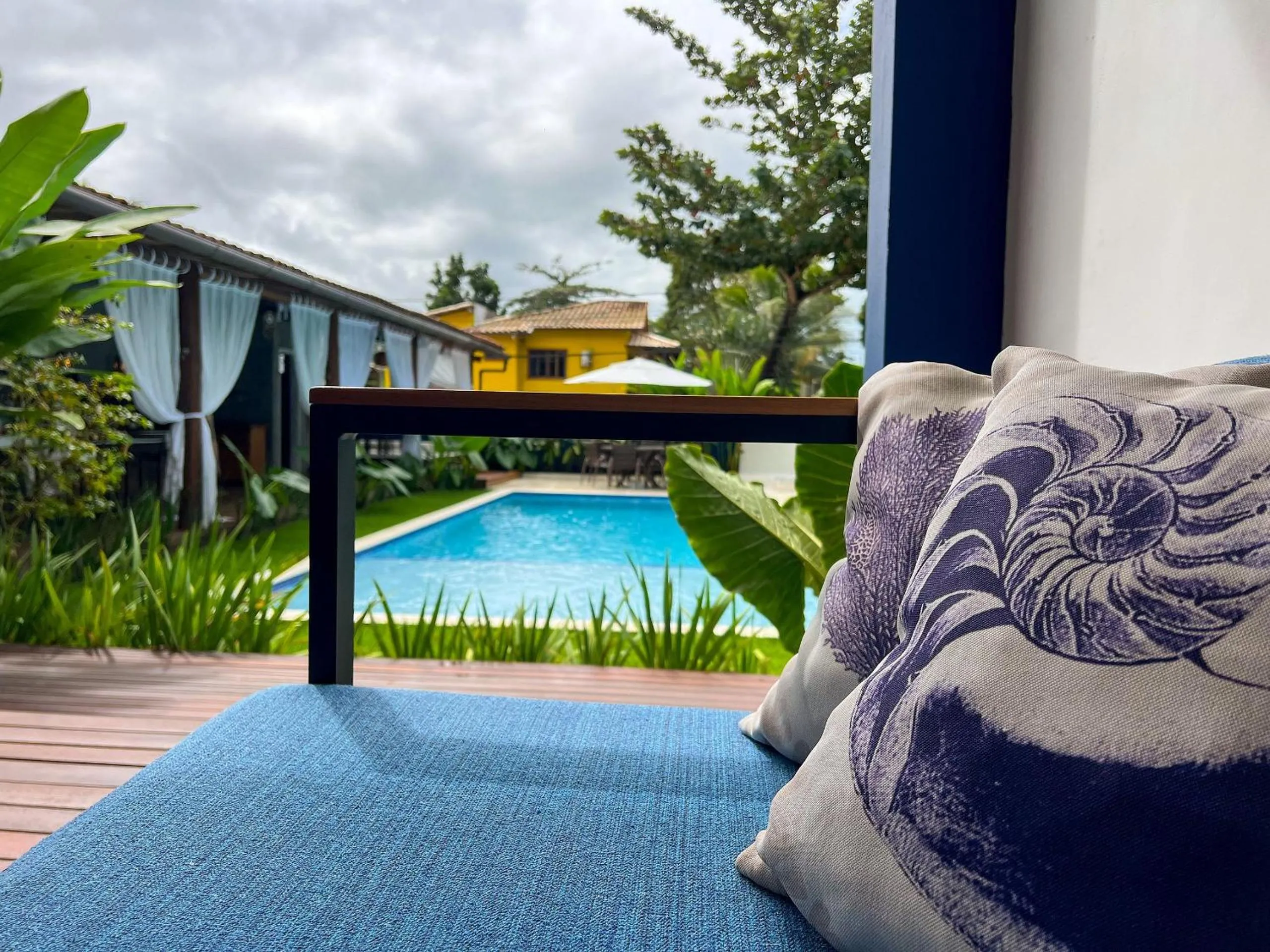 Pool view in Pousada Brisa