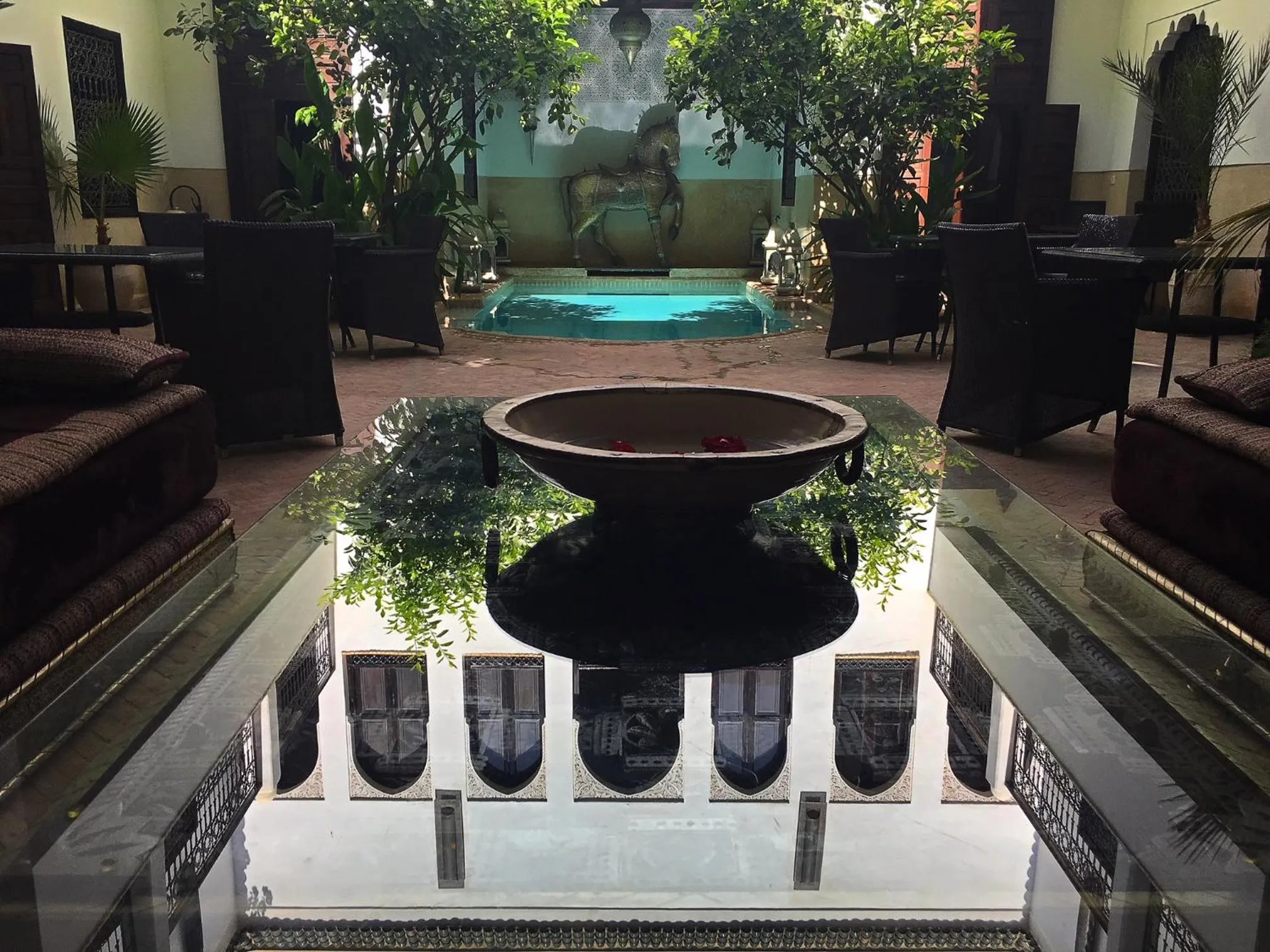 Pool view in Riad Assakina