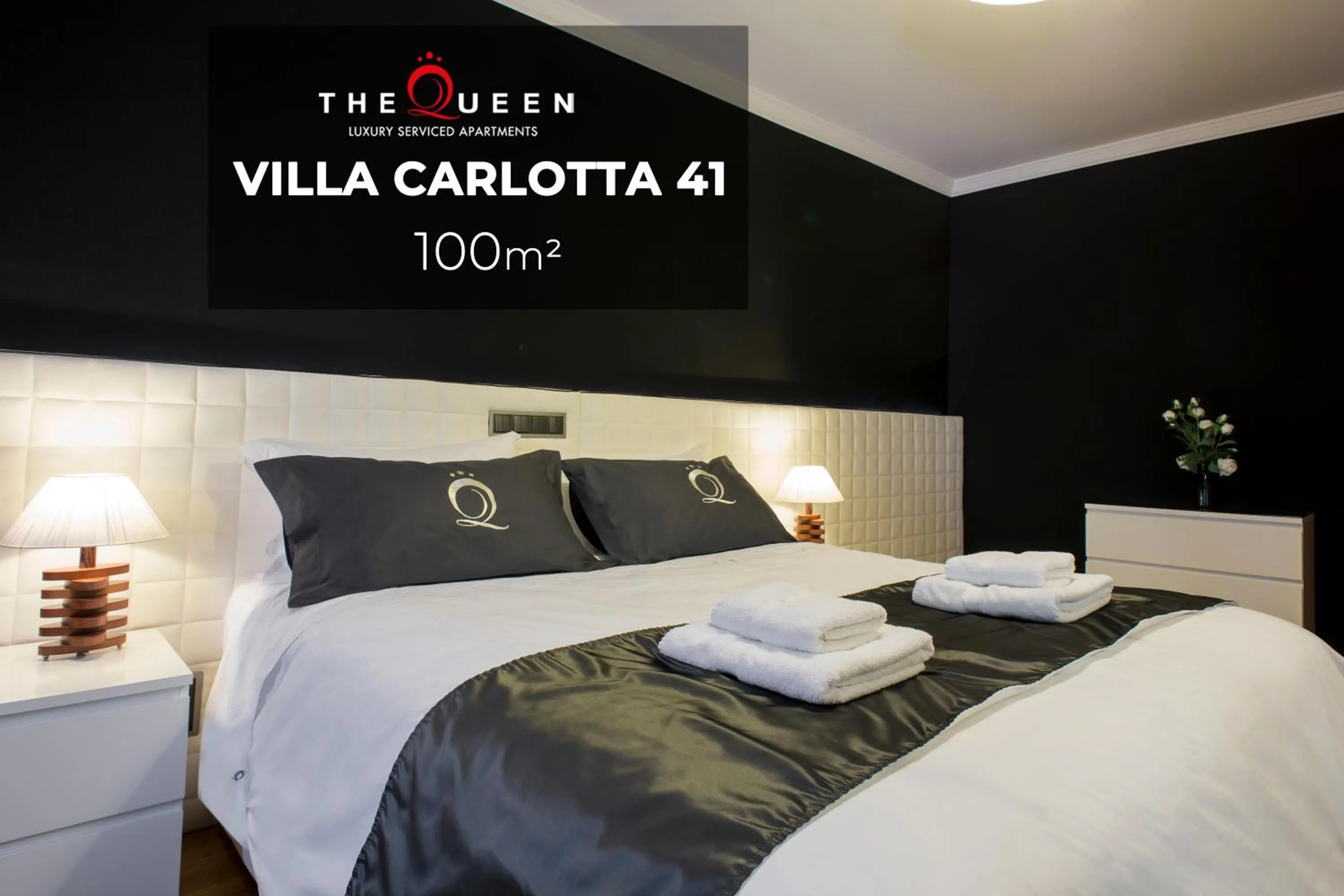 Property logo or sign, Bed in The Queen Luxury Apartments - Villa Carlotta