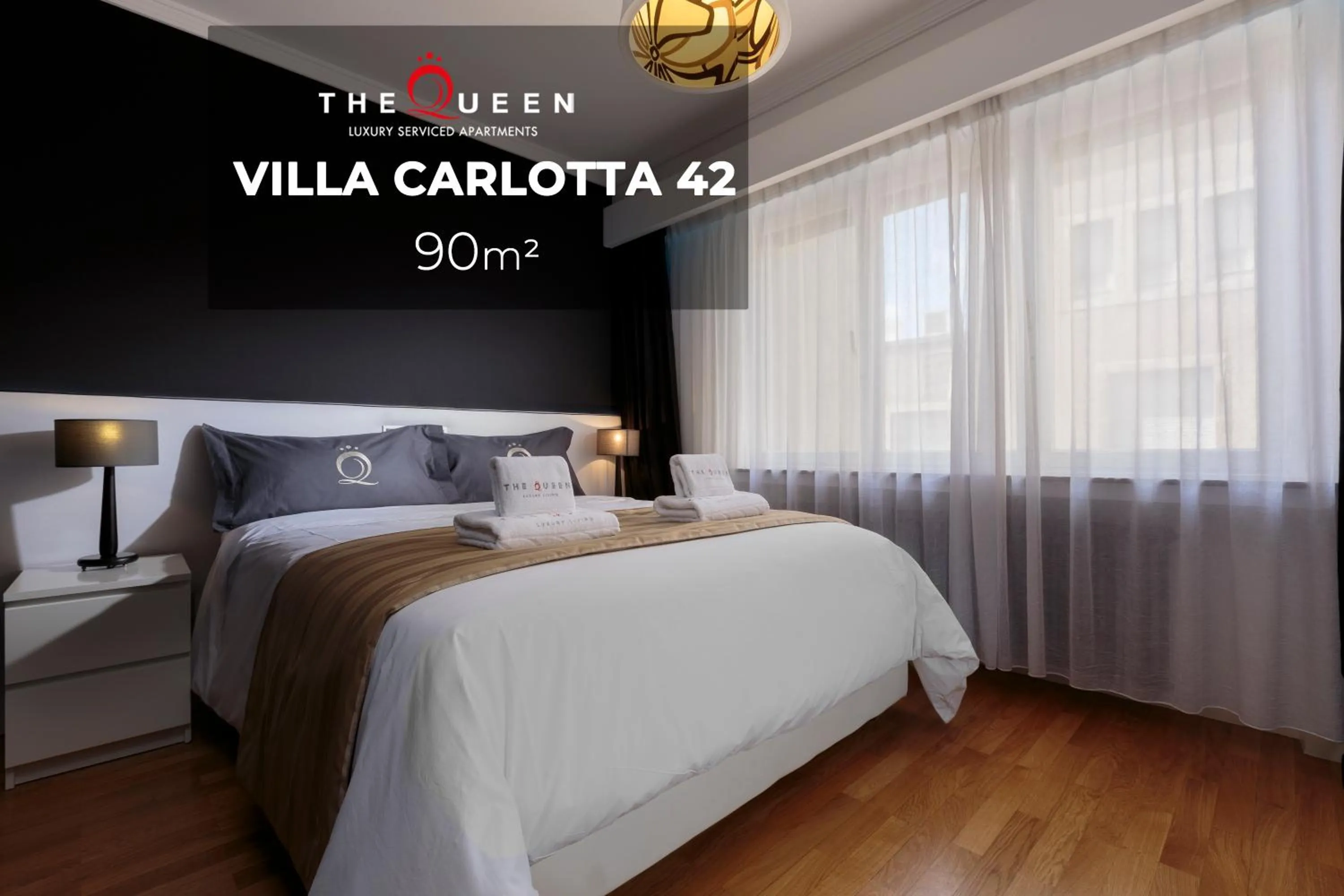 Property logo or sign, Bed in The Queen Luxury Apartments - Villa Carlotta