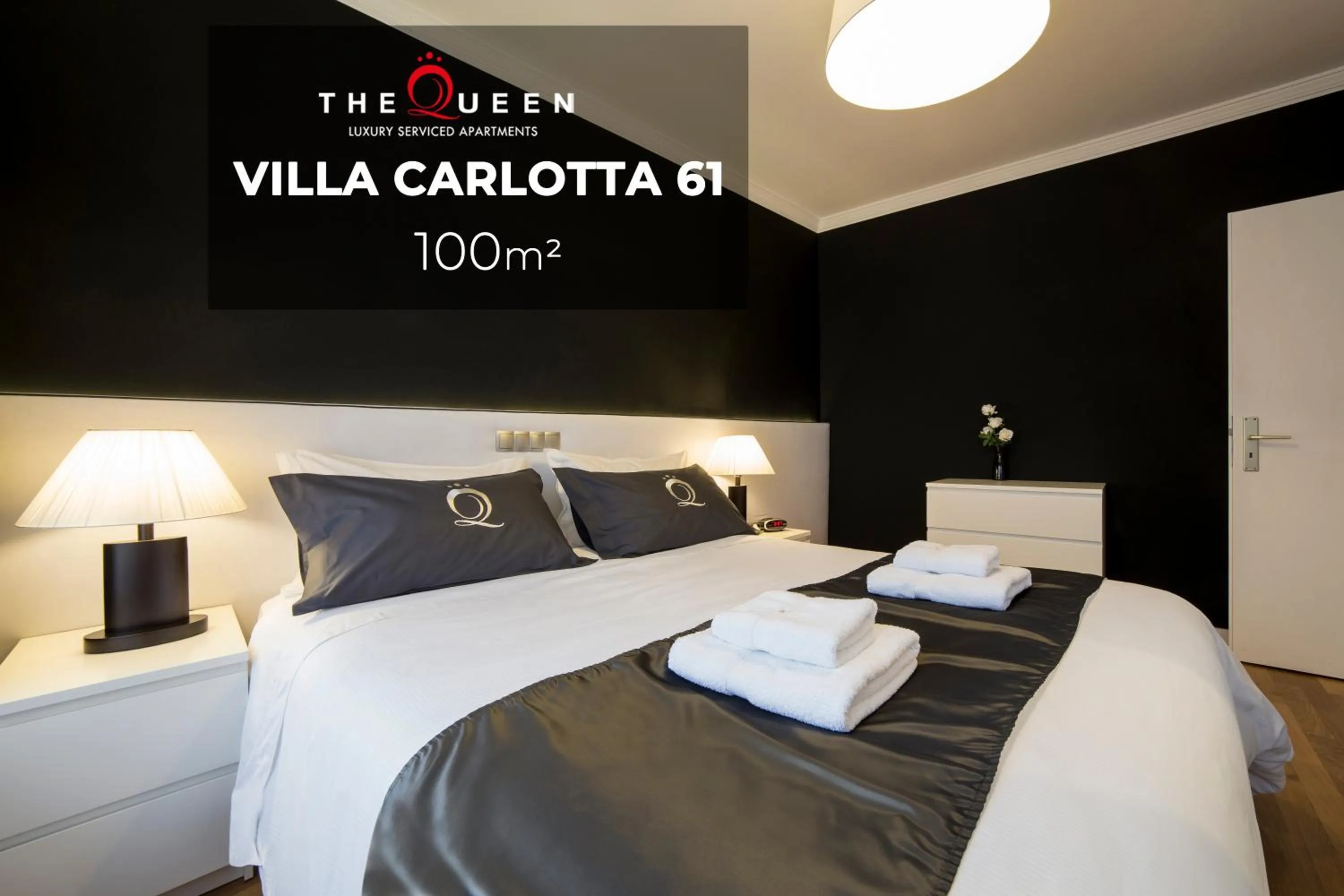 Property logo or sign, Bed in The Queen Luxury Apartments - Villa Carlotta